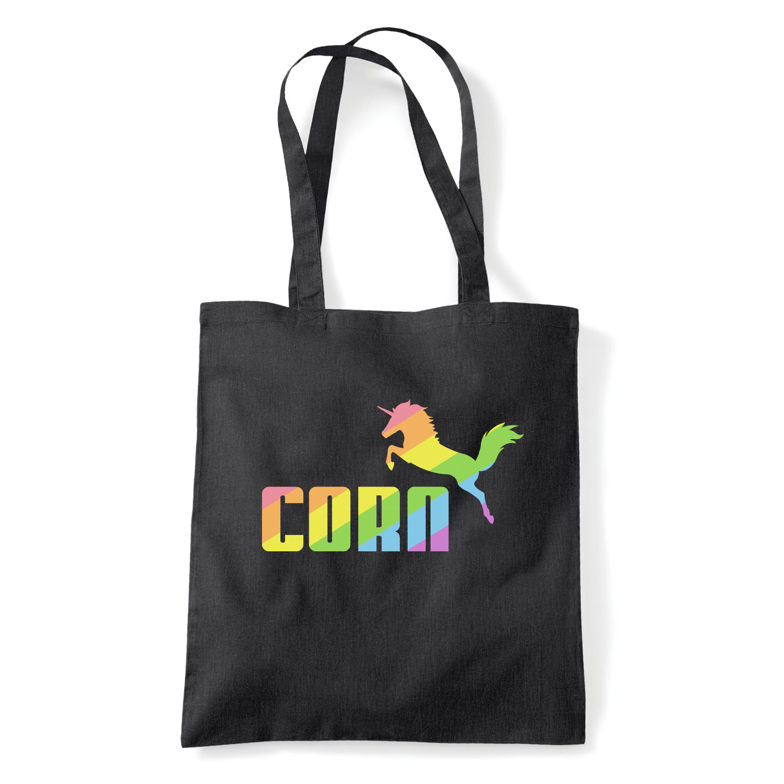 unikornis Fekete Shopper Vászontáska
