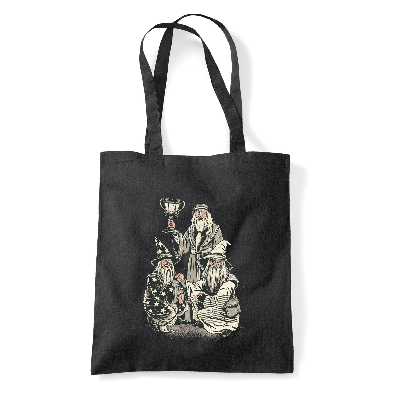 dumbledore gandalf merlin Fekete Shopper Vászontáska