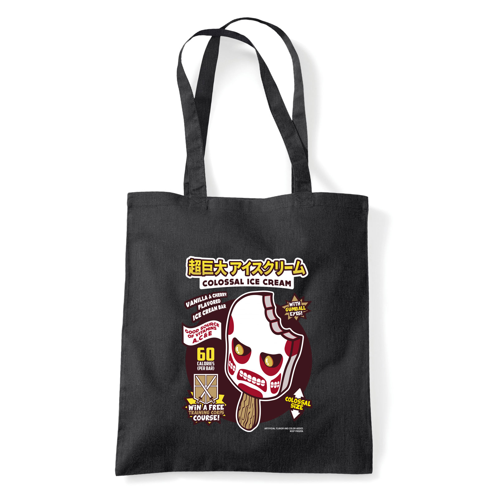 attack on titan humor Fekete Shopper Vászontáska