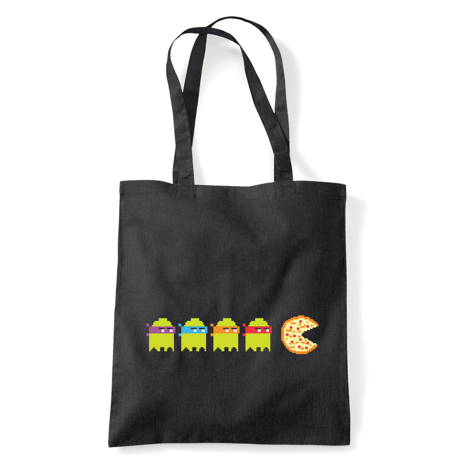 tini ninja teknőcök pac man Fekete Shopper Vászontáska