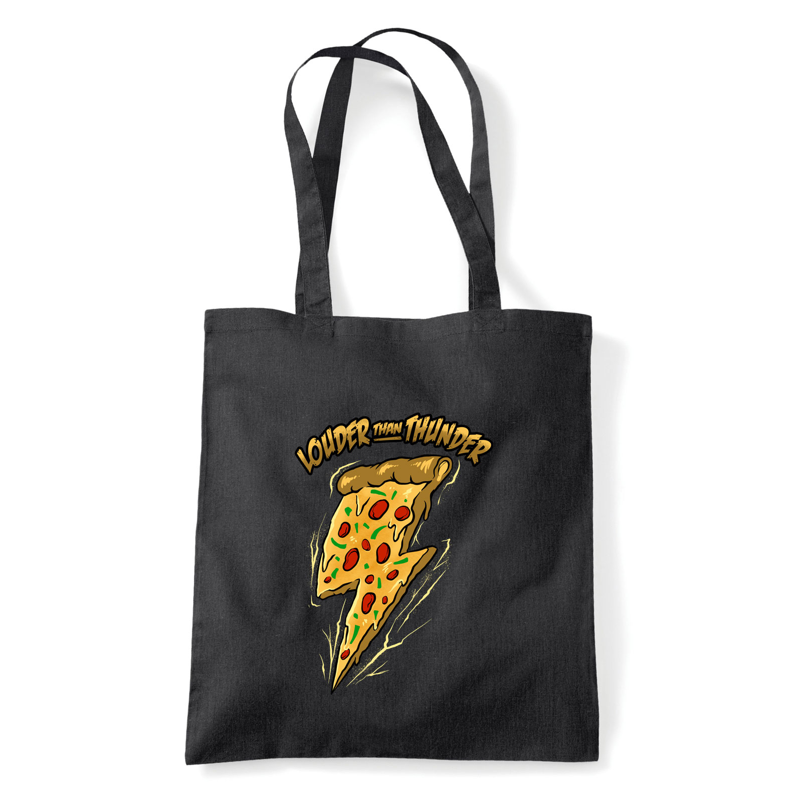 pizza villám Fekete Shopper Vászontáska
