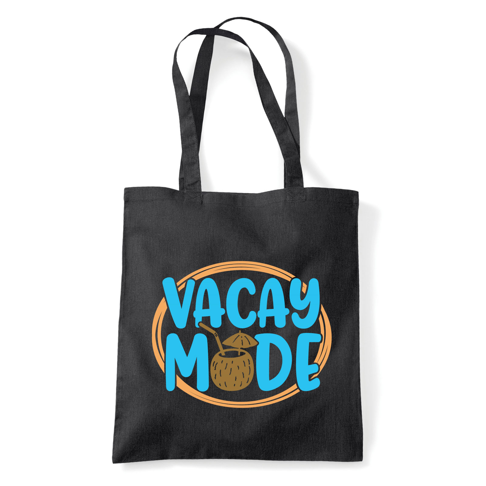 vacay mode nyár nyaralás Fekete Shopper Vászontáska