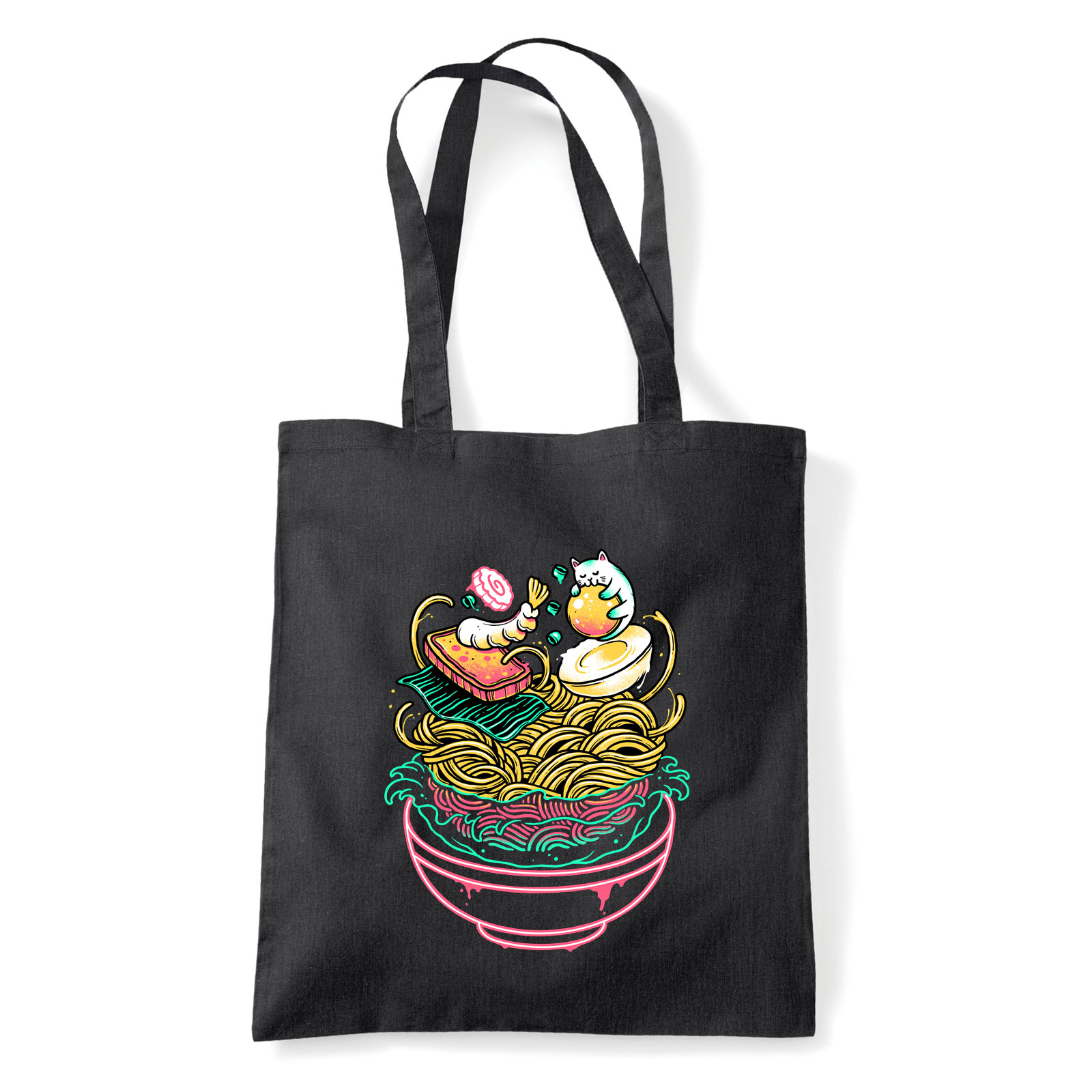 ramen leves  Fekete Shopper Vászontáska