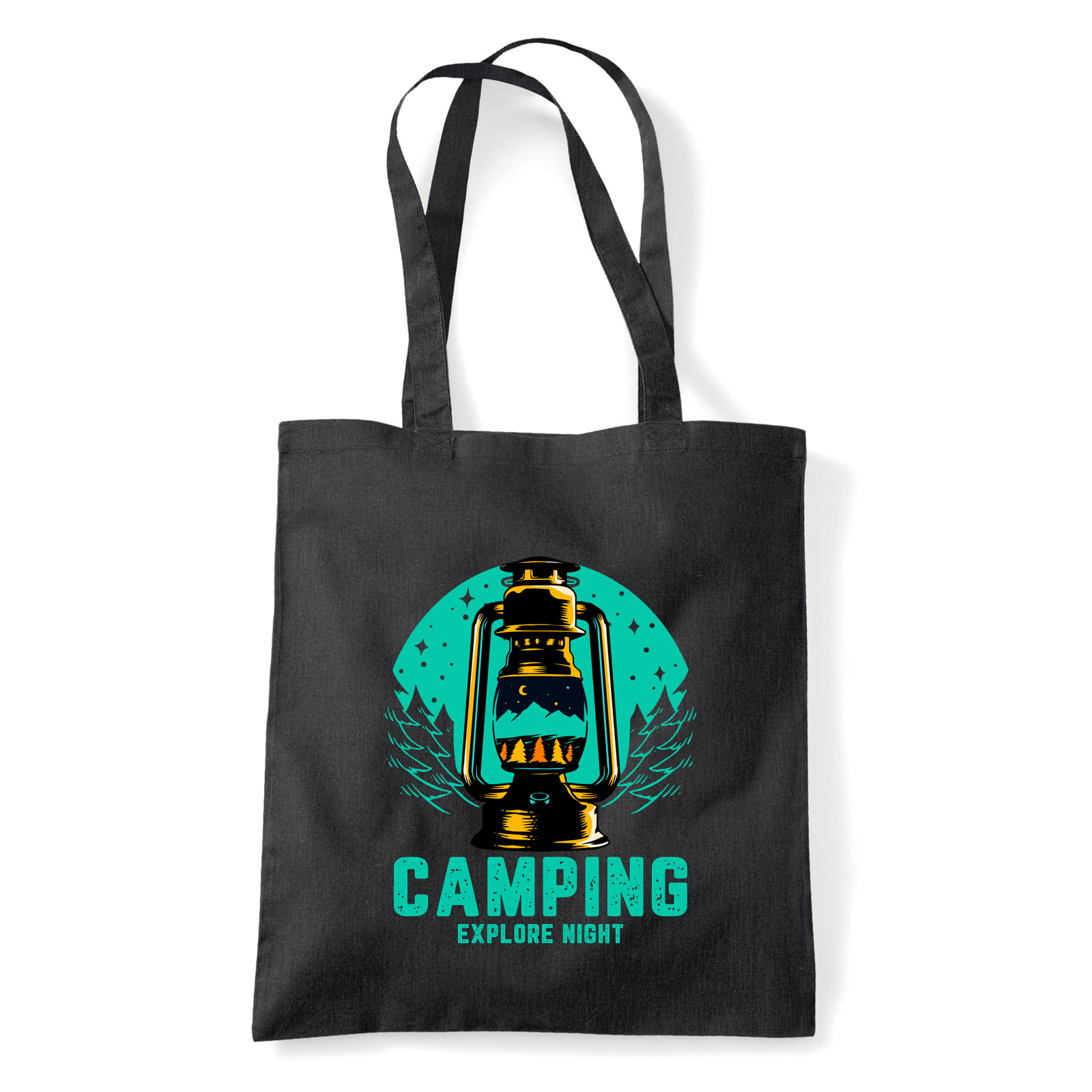 kemping kempingezés camping Fekete Shopper Vászontáska