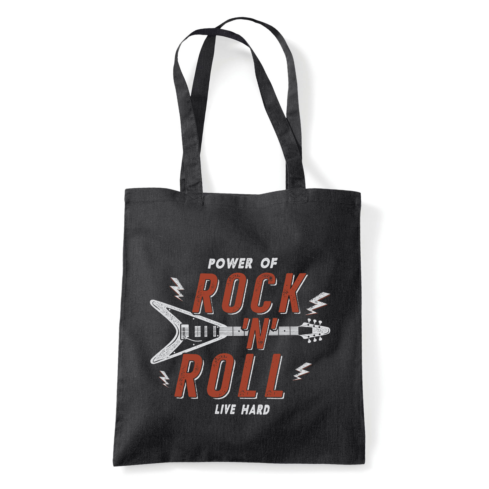 Rock And Roll Fekete Shopper Vászontáska