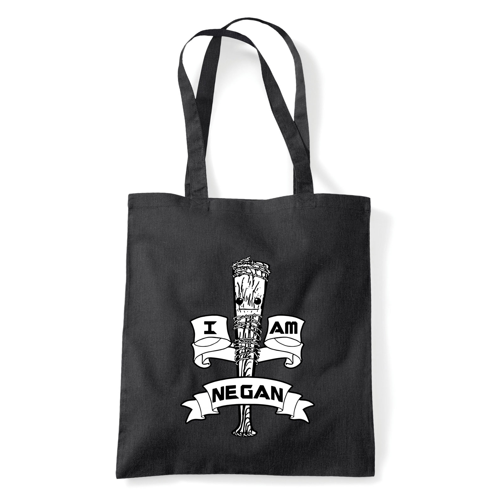 i am negan walking dead Fekete Shopper Vászontáska