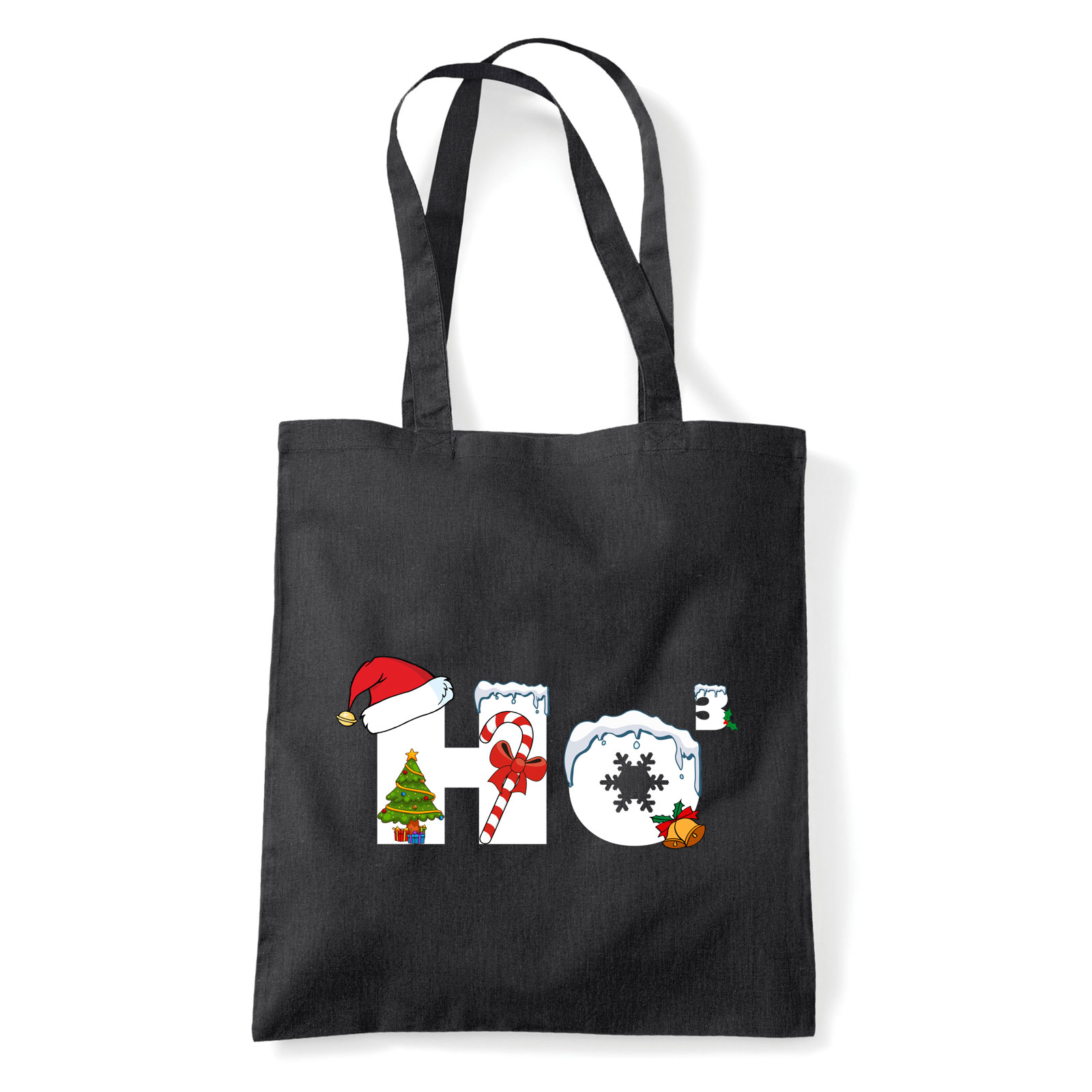 karácsony ho ho ho Fekete Shopper Vászontáska