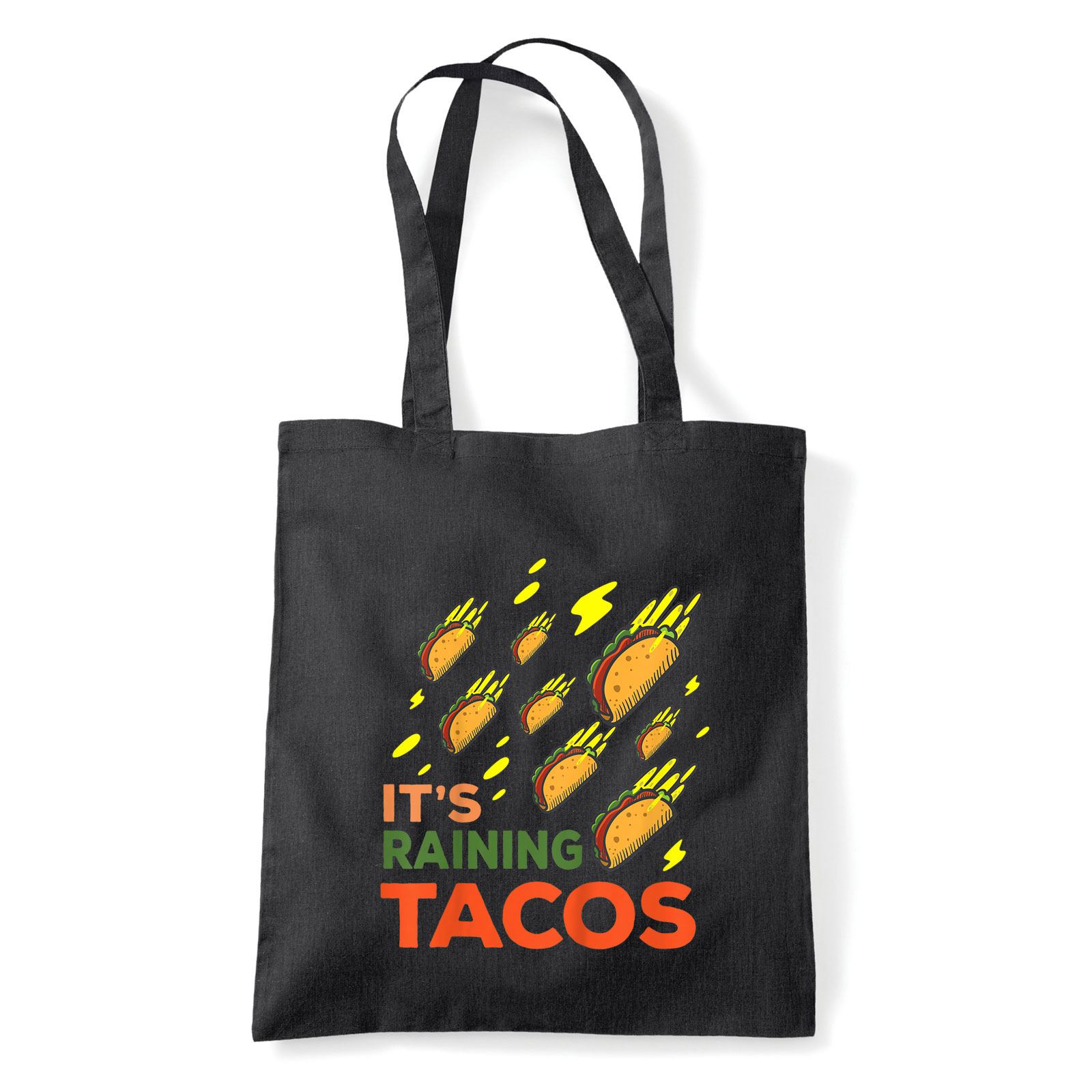 raining tacos Fekete Shopper Vászontáska