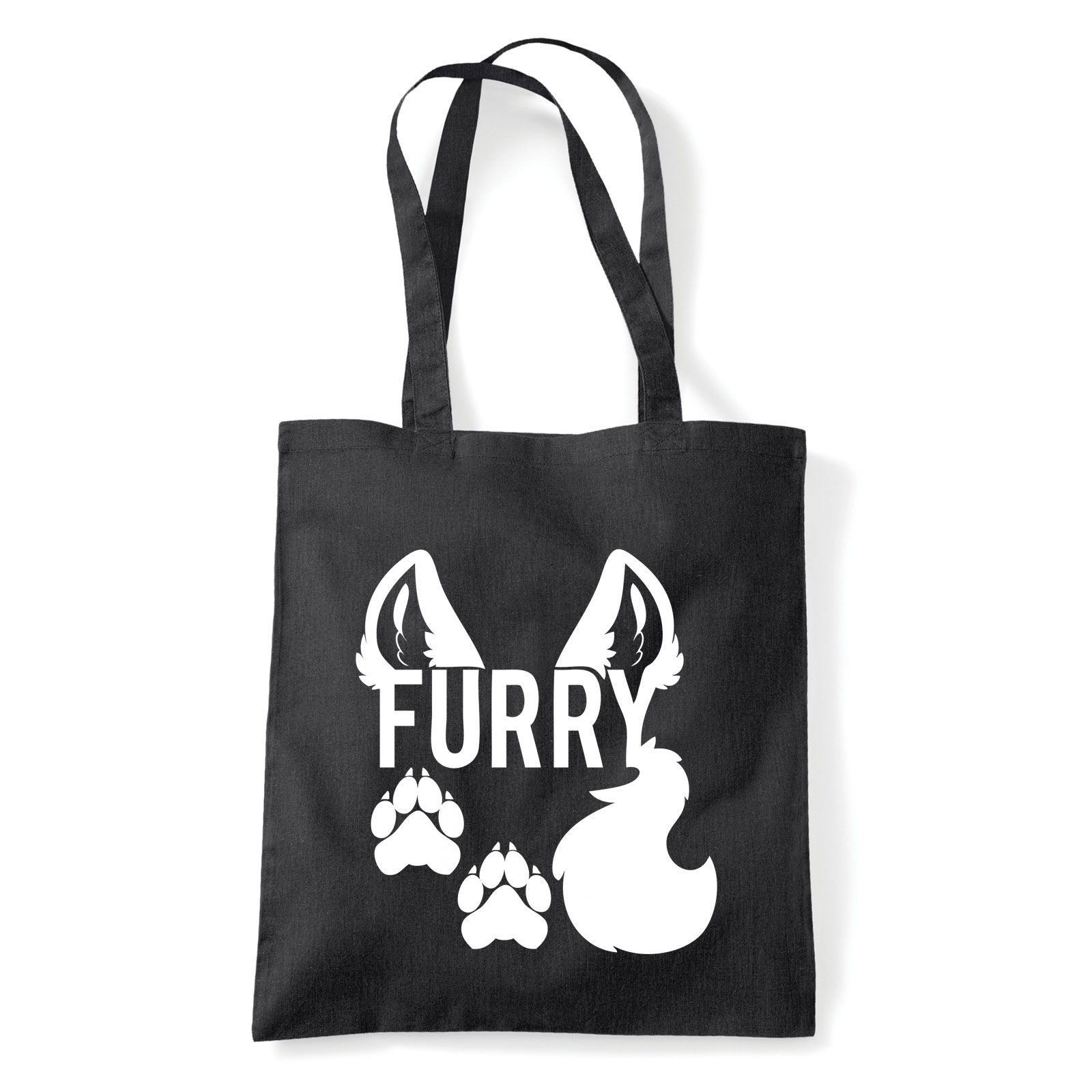 róka rókás Fekete Shopper Vászontáska