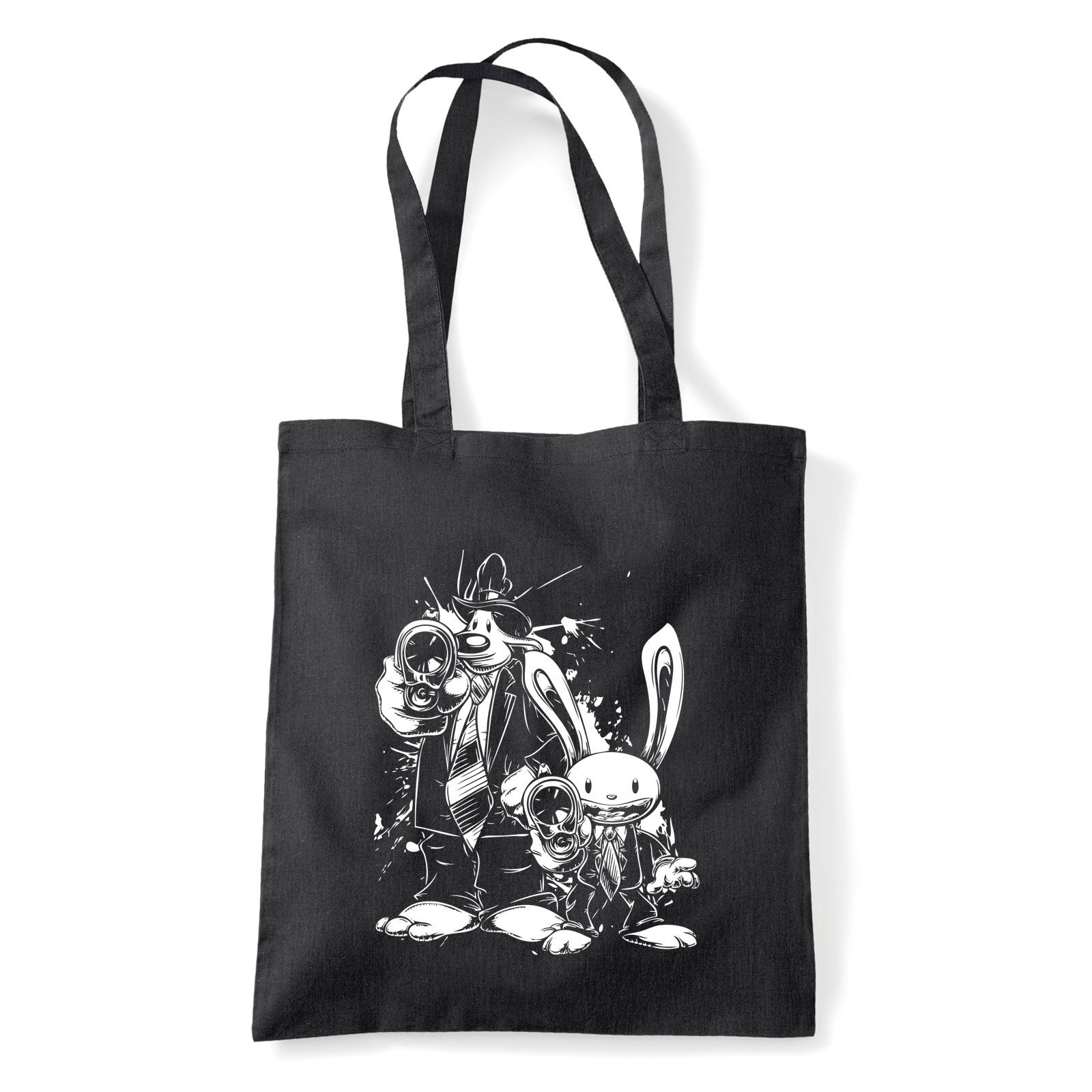 sam and max Fekete Shopper Vászontáska