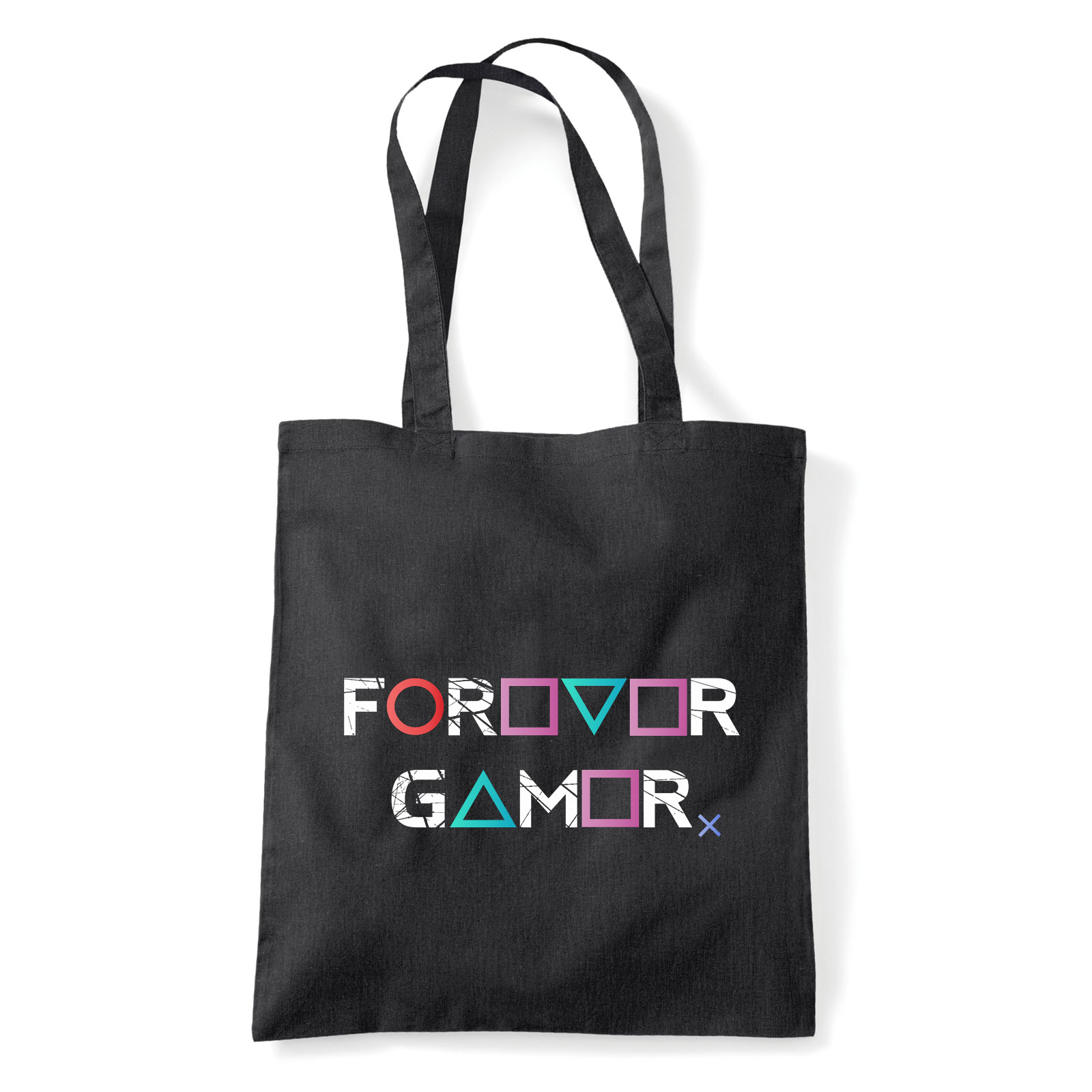 gamer forever playstation ps4 ps5 Fekete Shopper Vászontáska