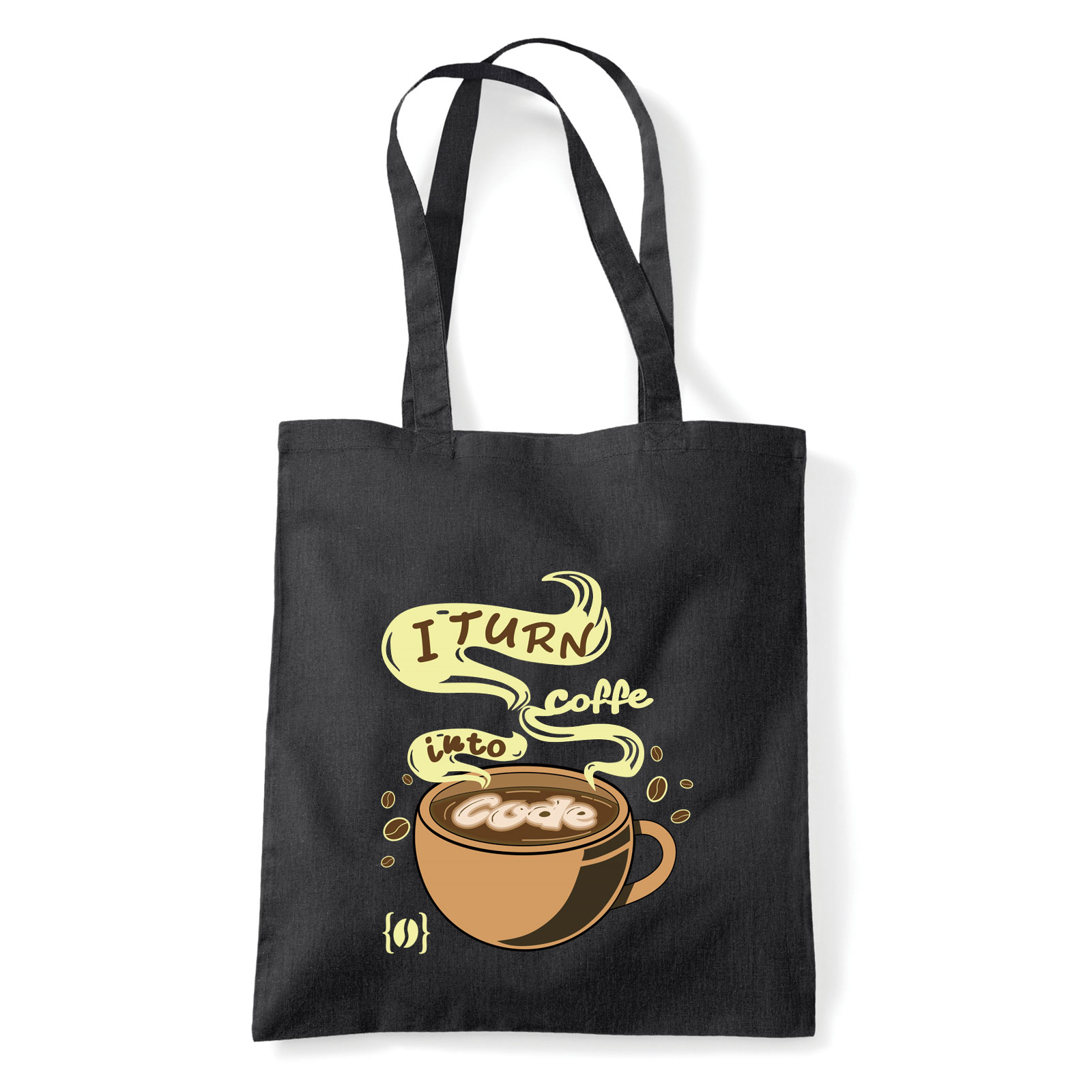 programozás programozó Fekete Shopper Vászontáska