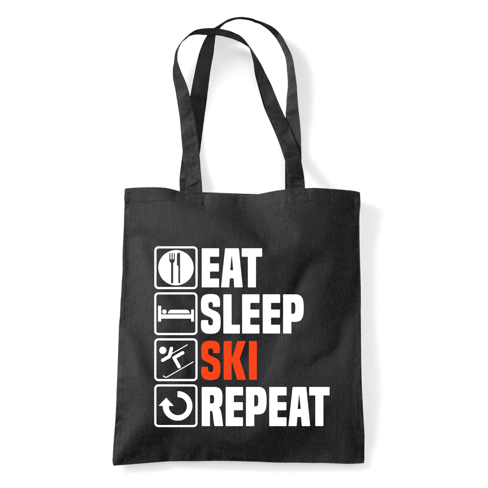 síelés sí Fekete Shopper Vászontáska