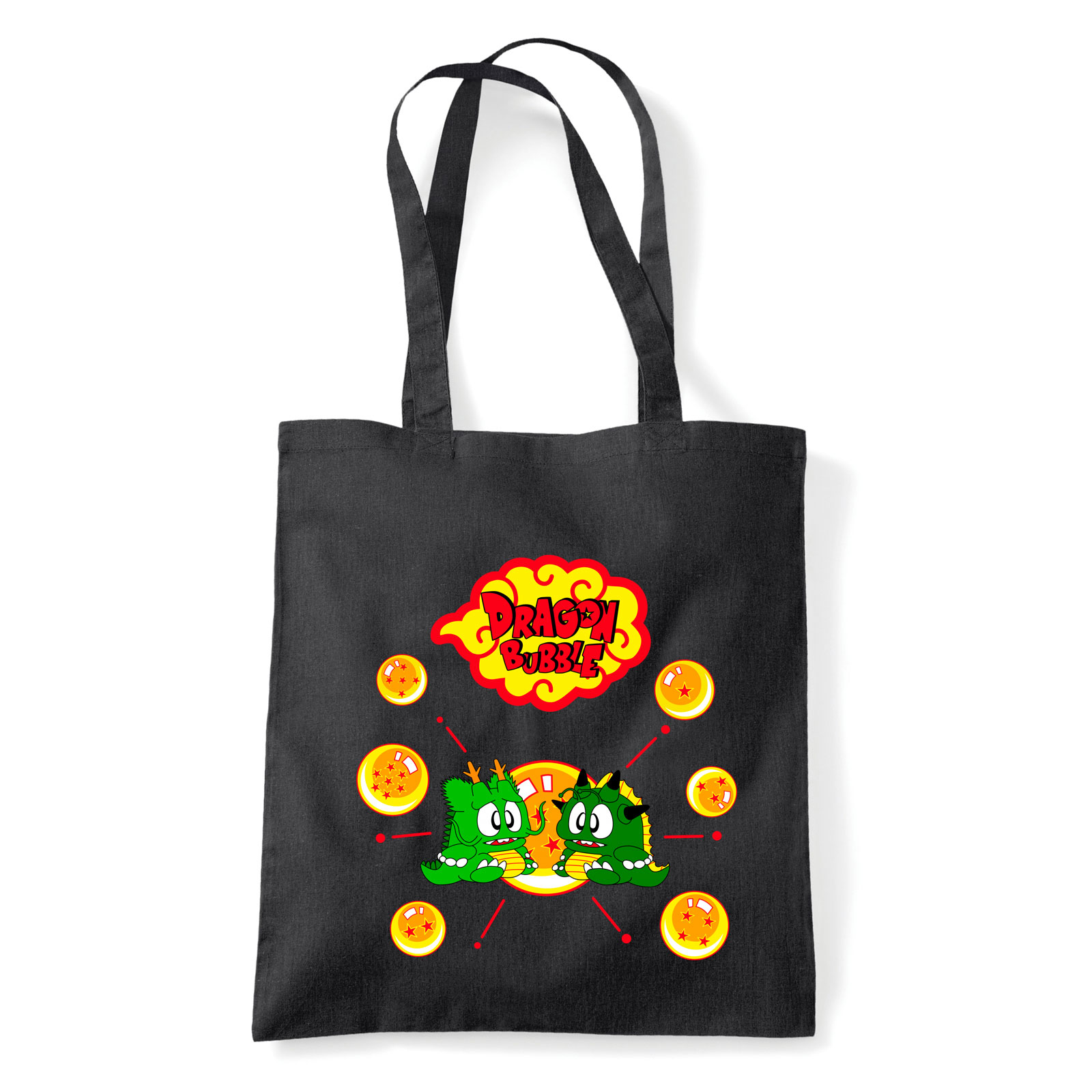 om nom dragon Fekete Shopper Vászontáska