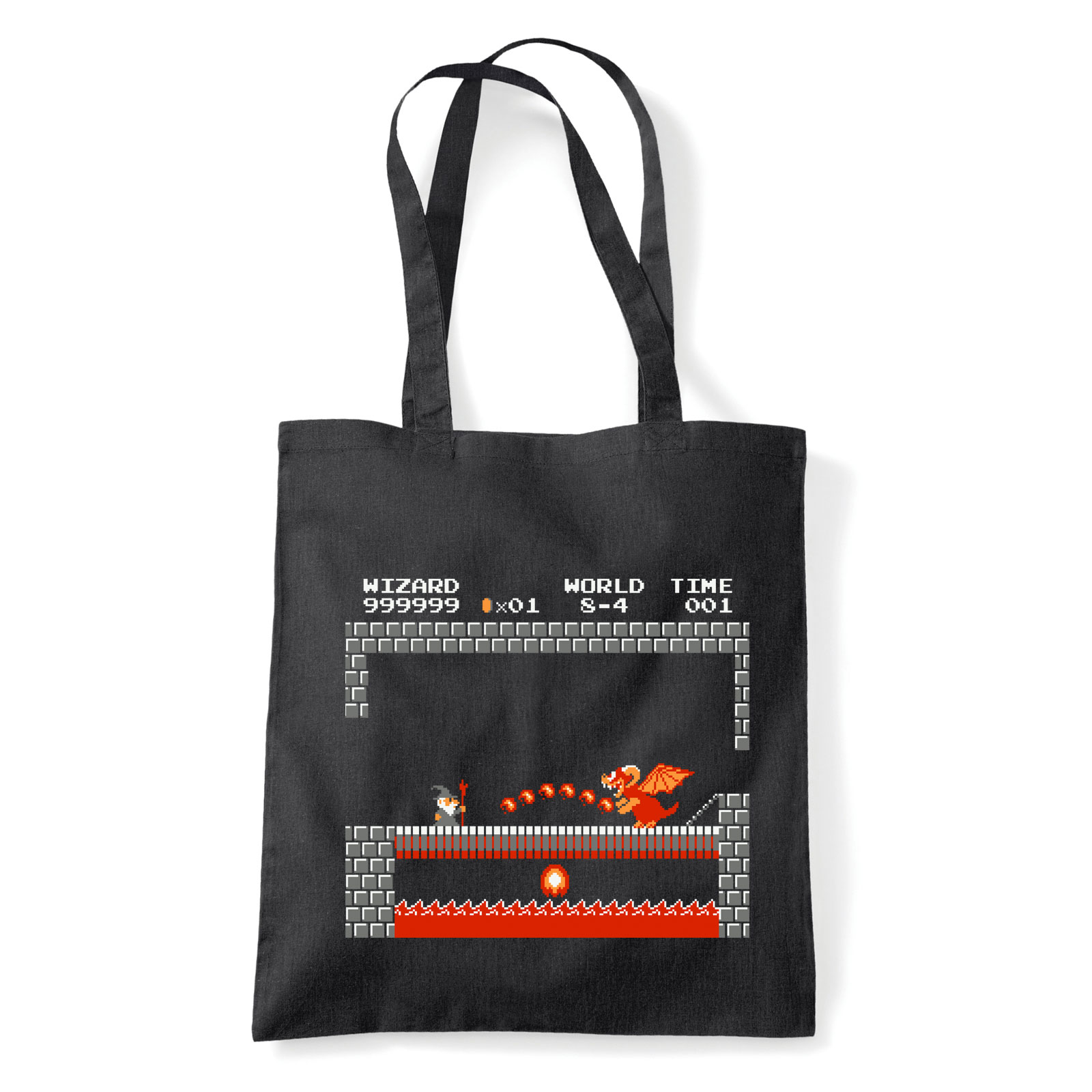 gandalf gyűrűk ura bowser Fekete Shopper Vászontáska