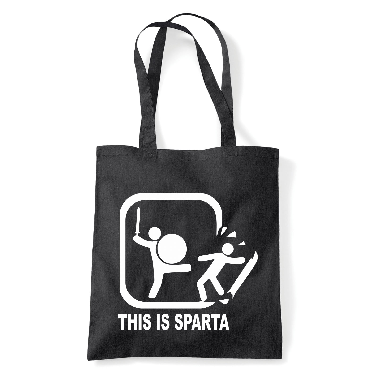 this is sparta ez itt sparta Fekete Shopper Vászontáska