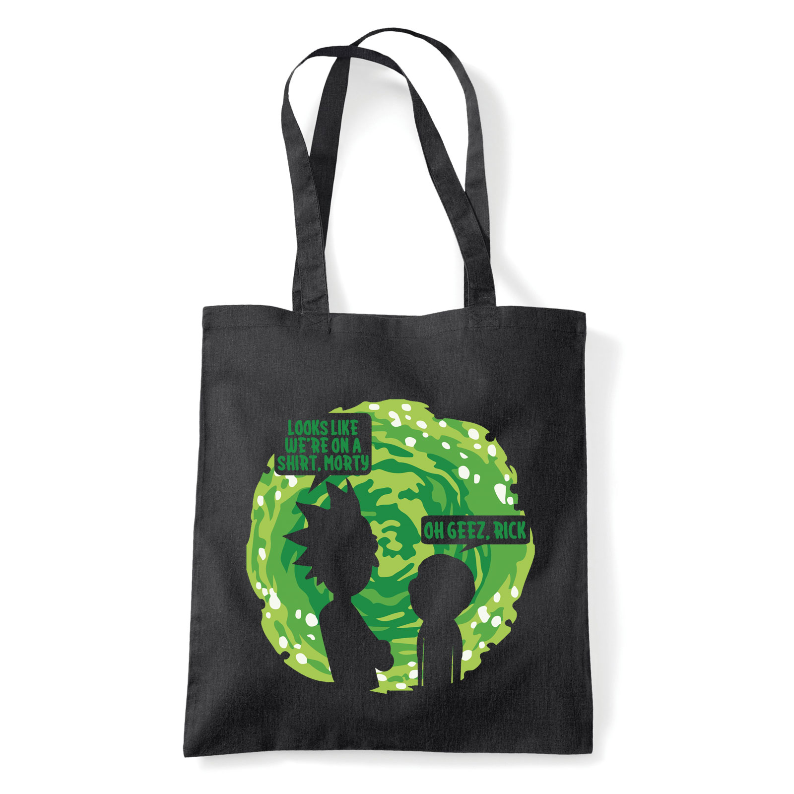 rick és morty Fekete Shopper Vászontáska