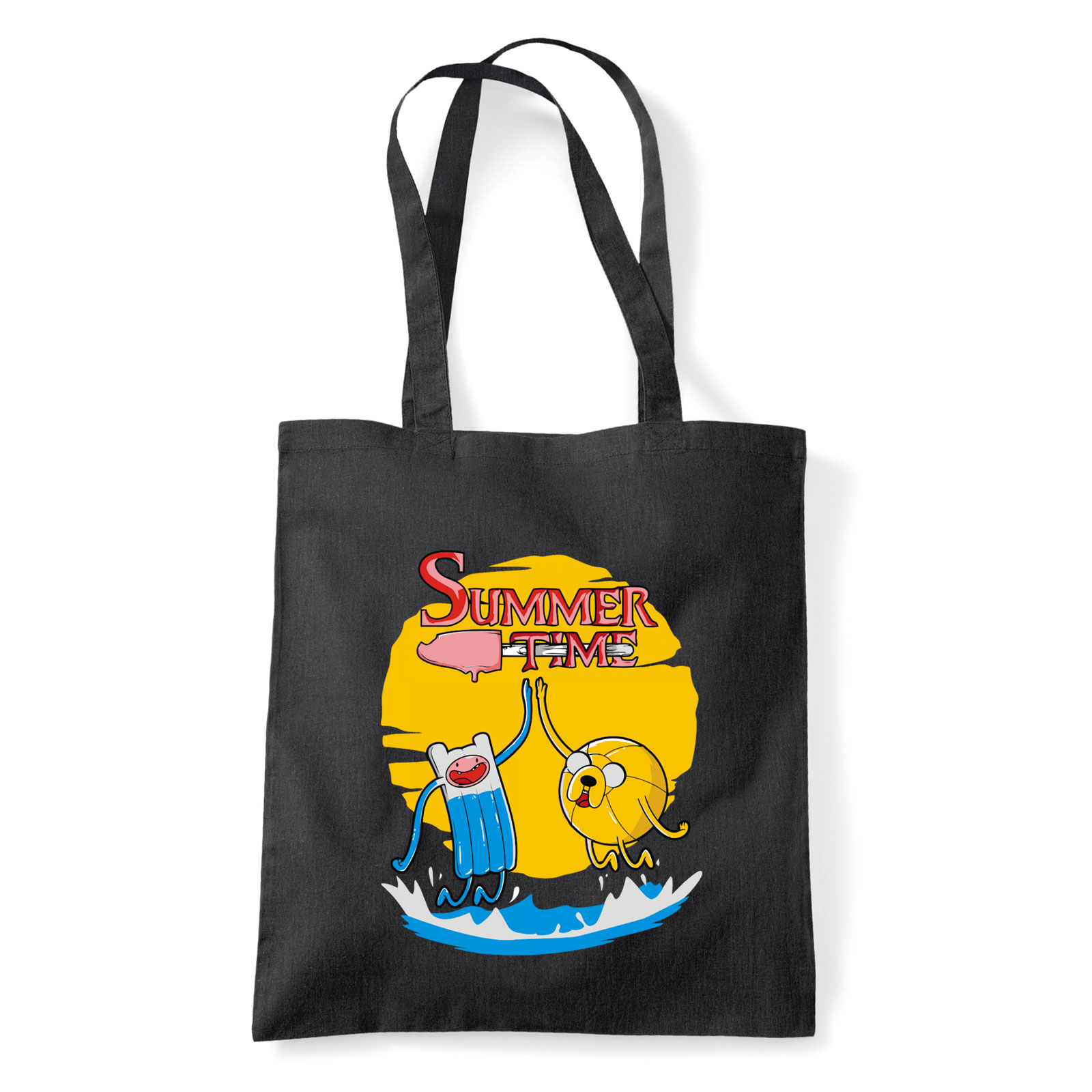 summer time nyár nyaralás adventure time Fekete Shopper Vászontáska