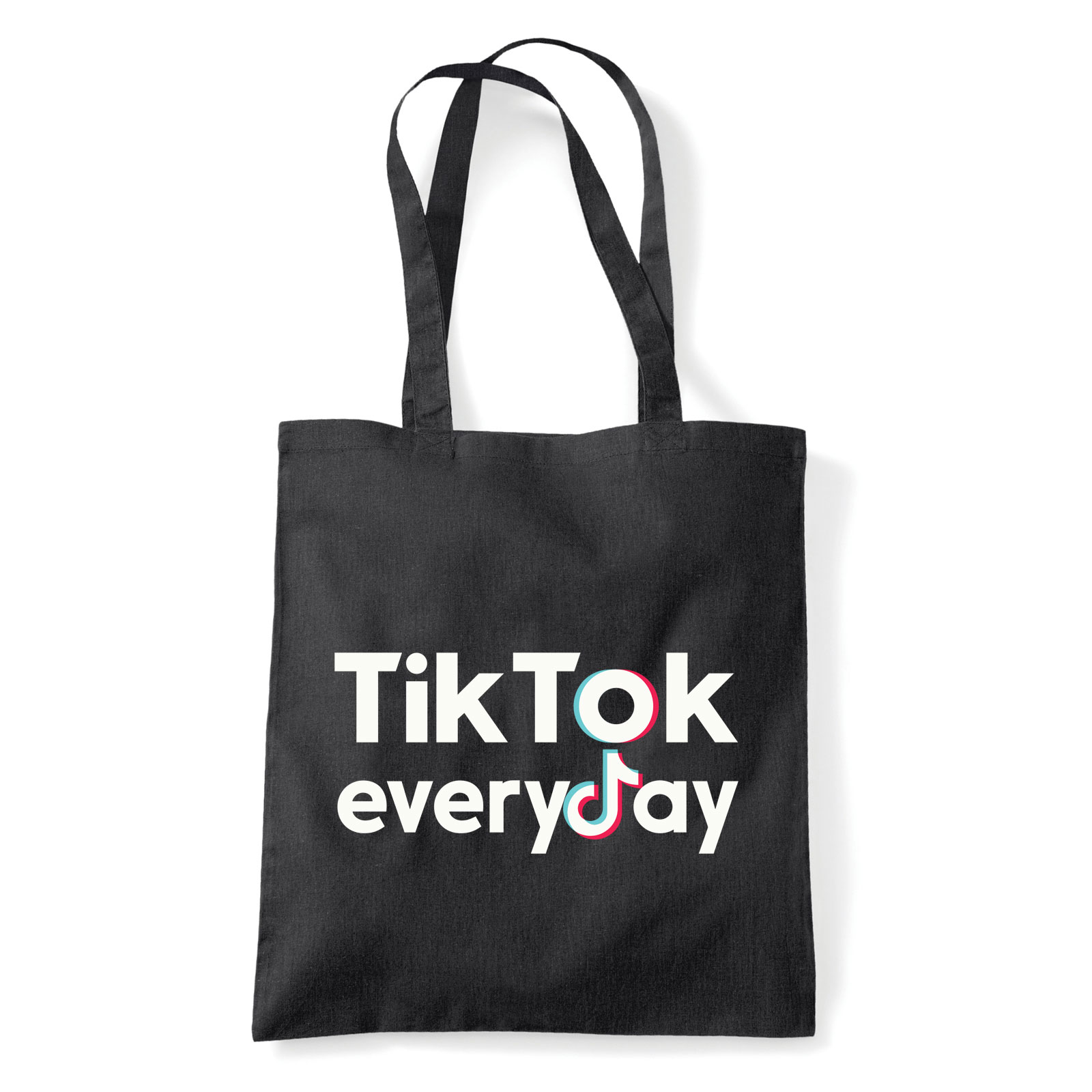 tik tok Fekete Shopper Vászontáska