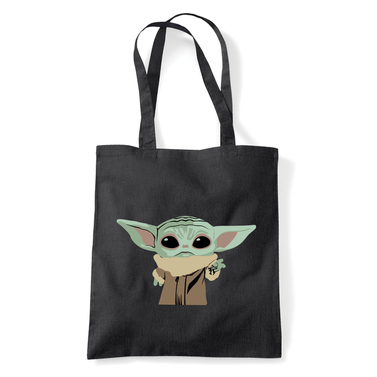 baba yoda baby yoda mandalorian Fekete Shopper Vászontáska