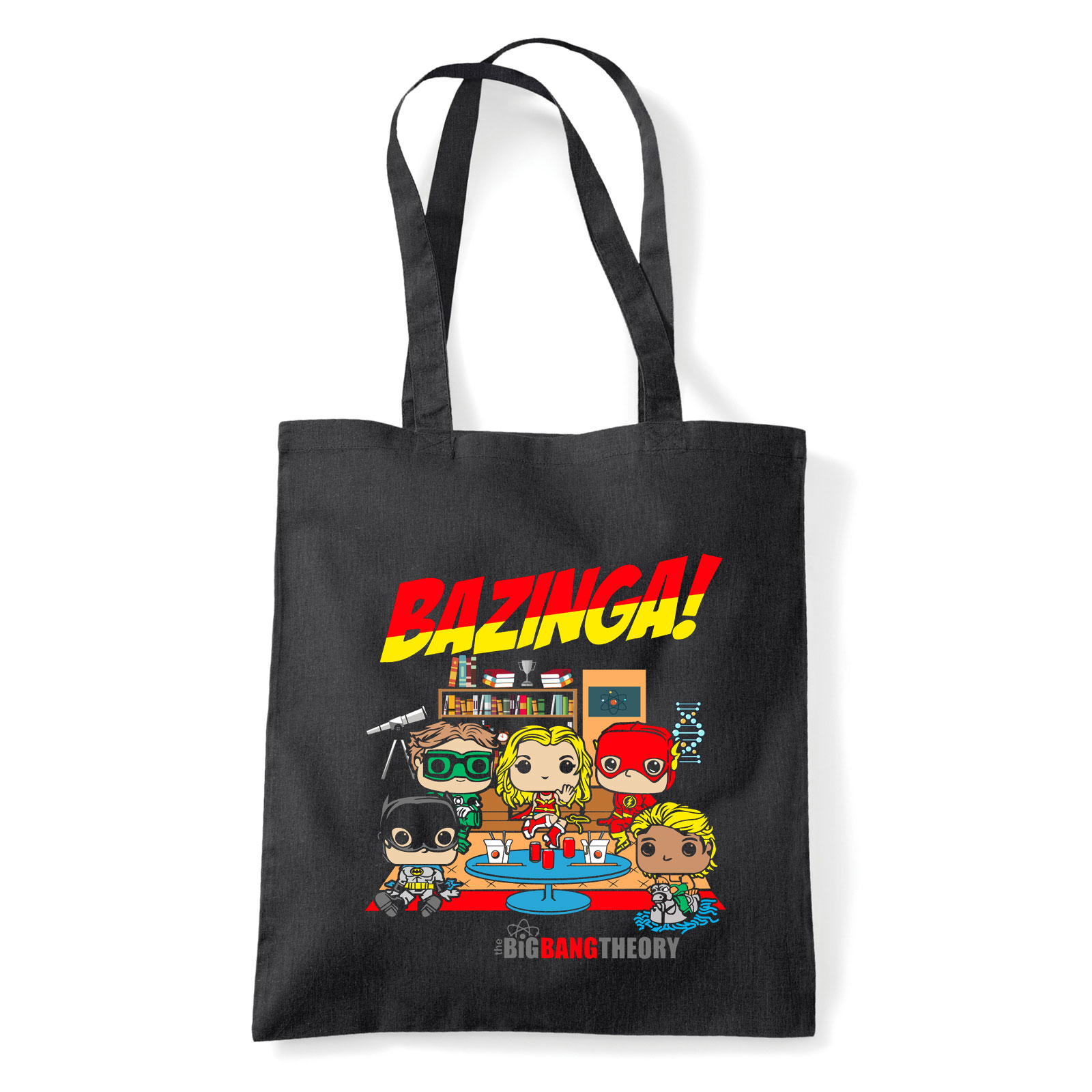 agymenők bazinga big bang theory Fekete Shopper Vászontáska