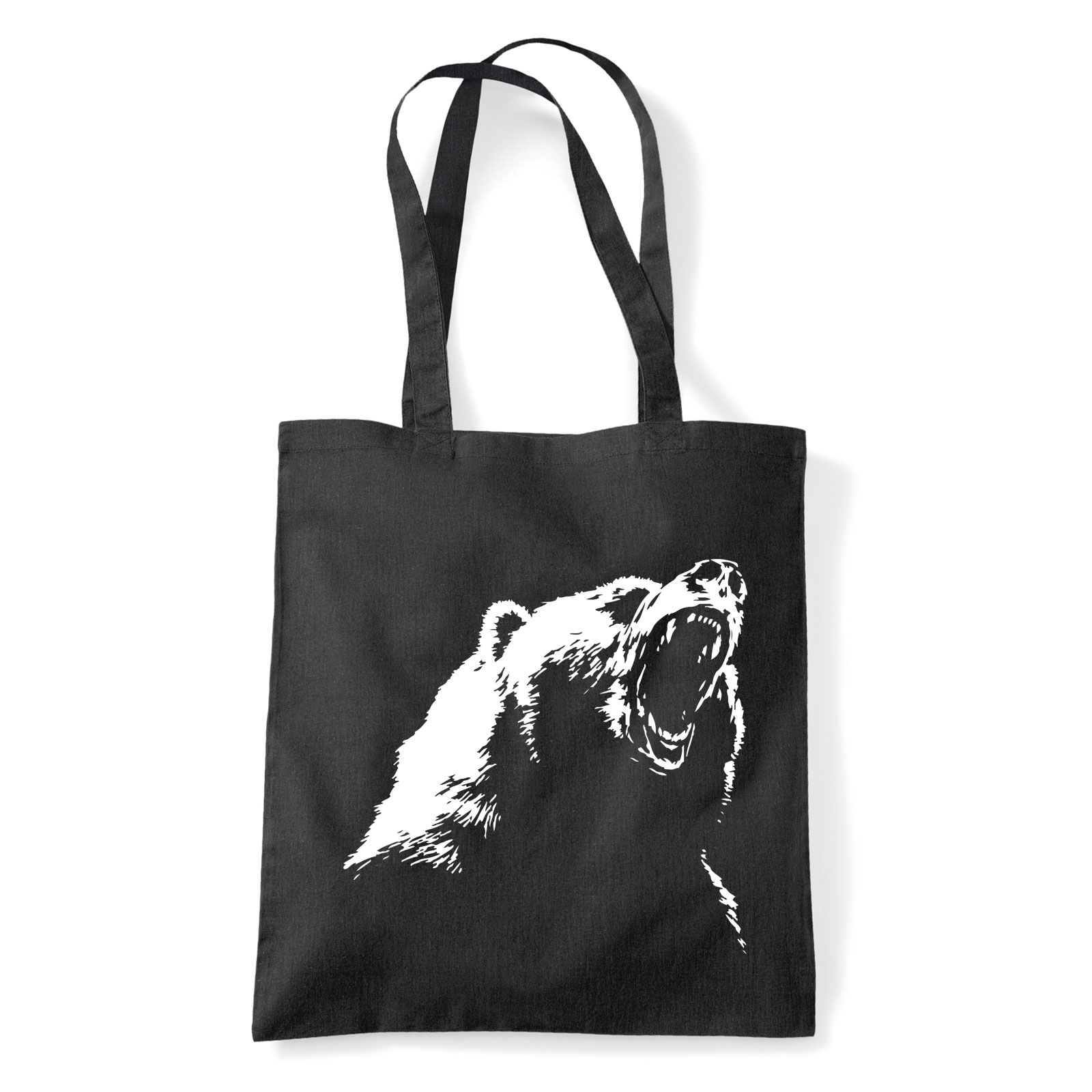 medve medvés Fekete Shopper Vászontáska