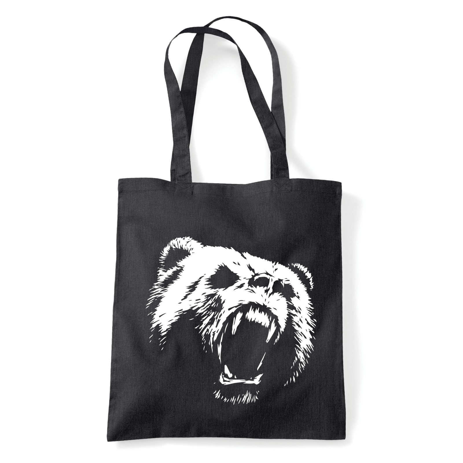 Medve medvés Fekete Shopper Vászontáska