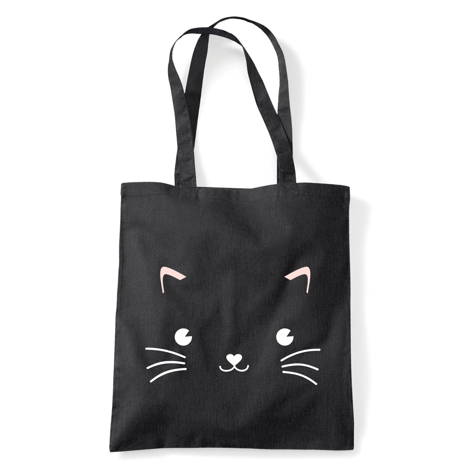 cica cicás macska macskás Fekete Shopper Vászontáska