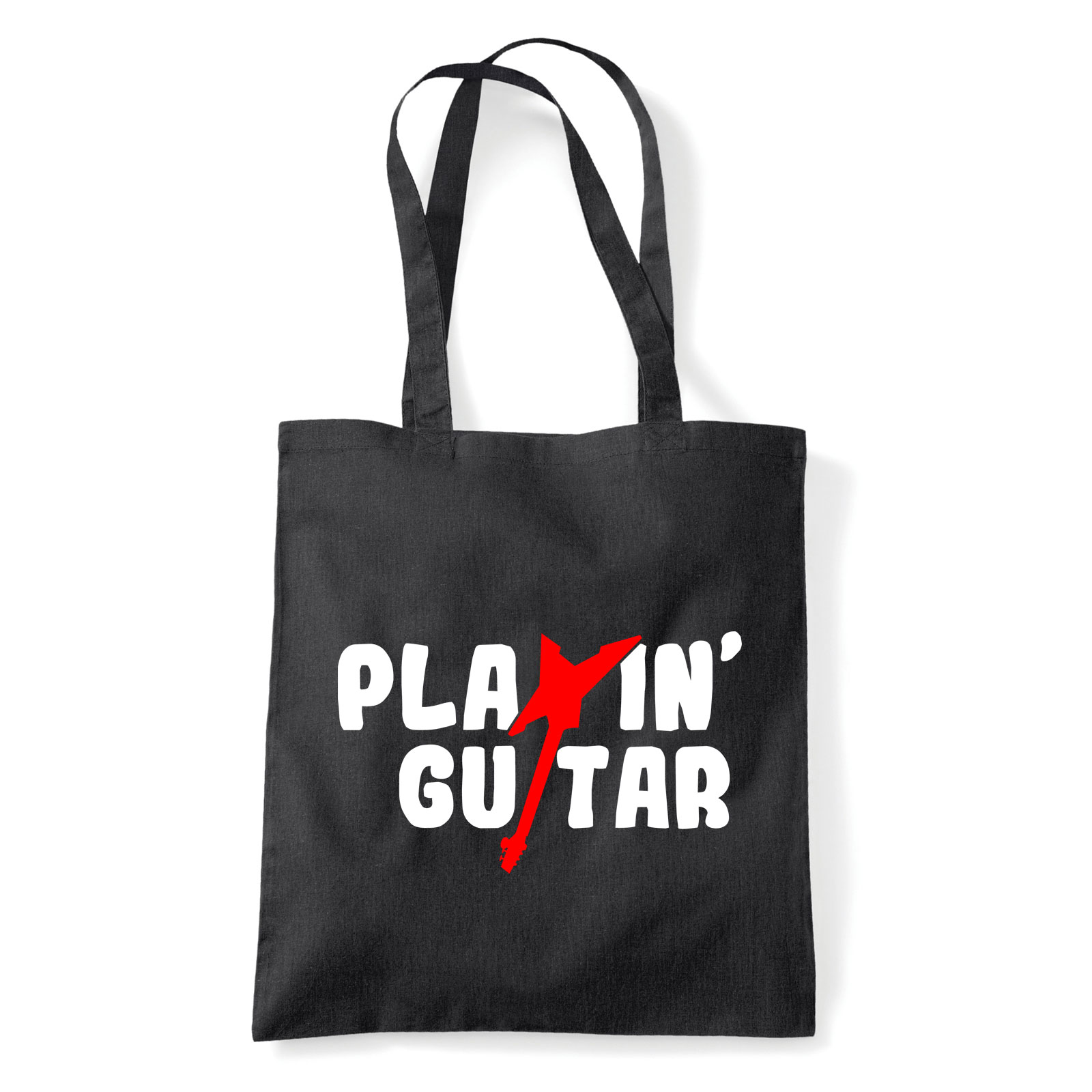 gitár gitáros Fekete Shopper Vászontáska