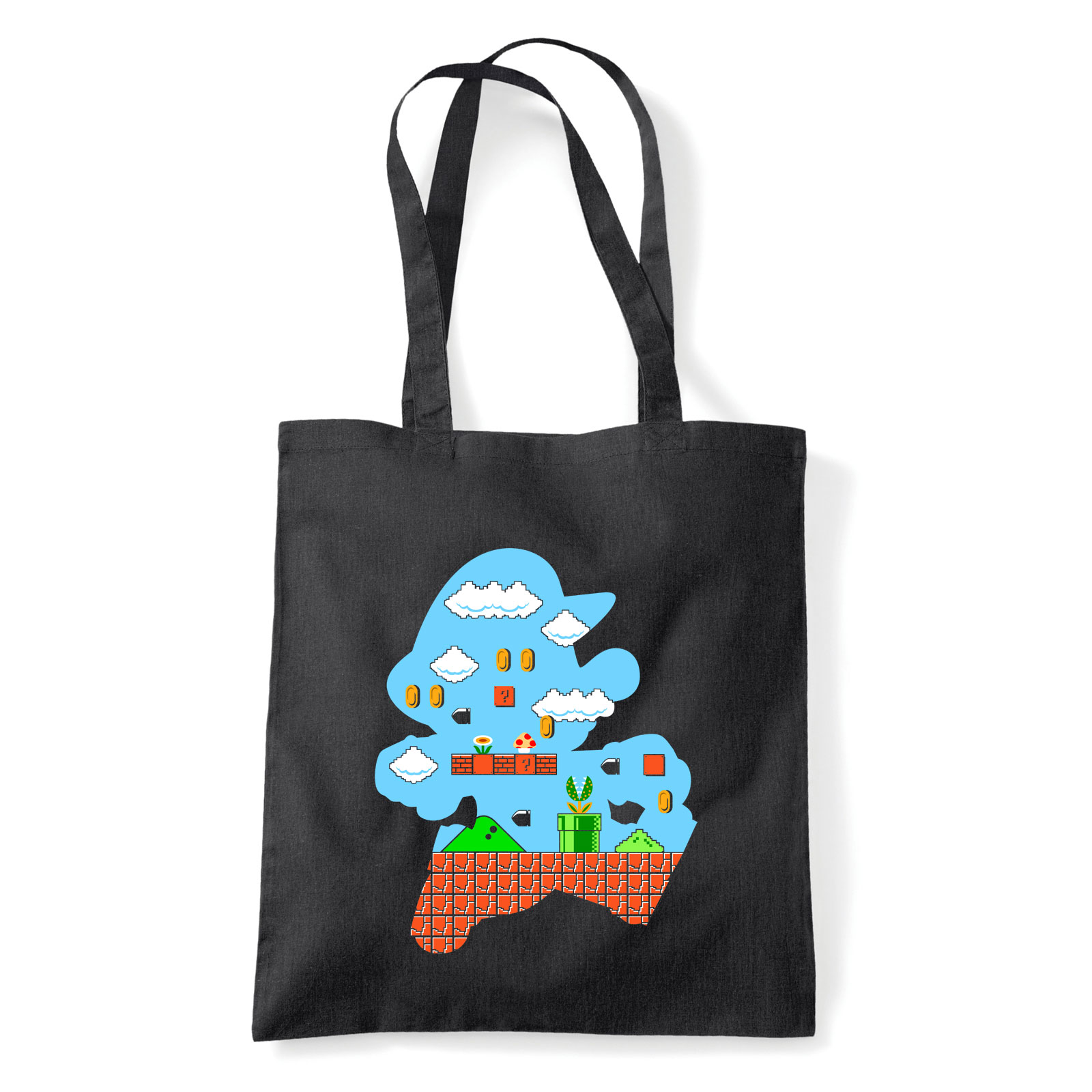 Super Mario Fekete Shopper Vászontáska