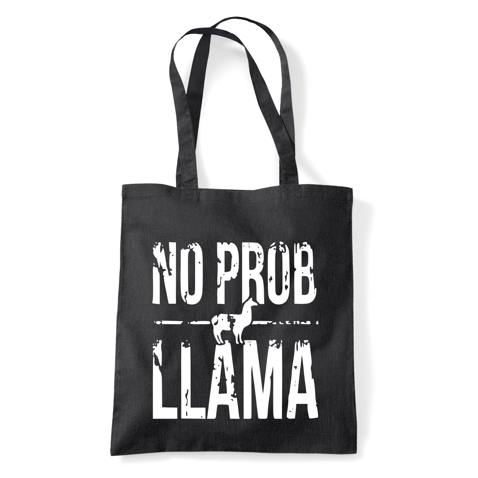 no probllama láma Fekete Shopper Vászontáska
