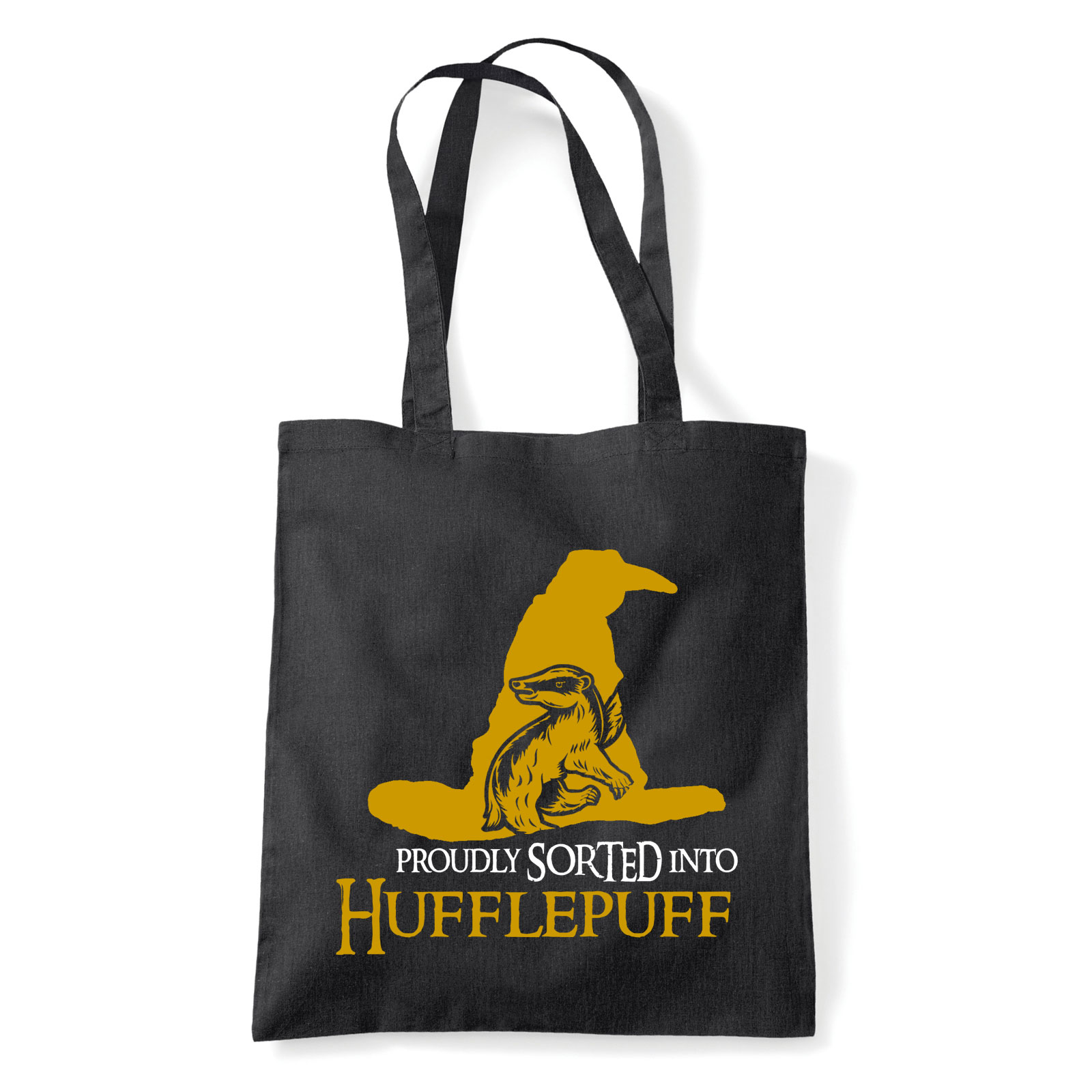 hugrabug harry potter Fekete Shopper Vászontáska