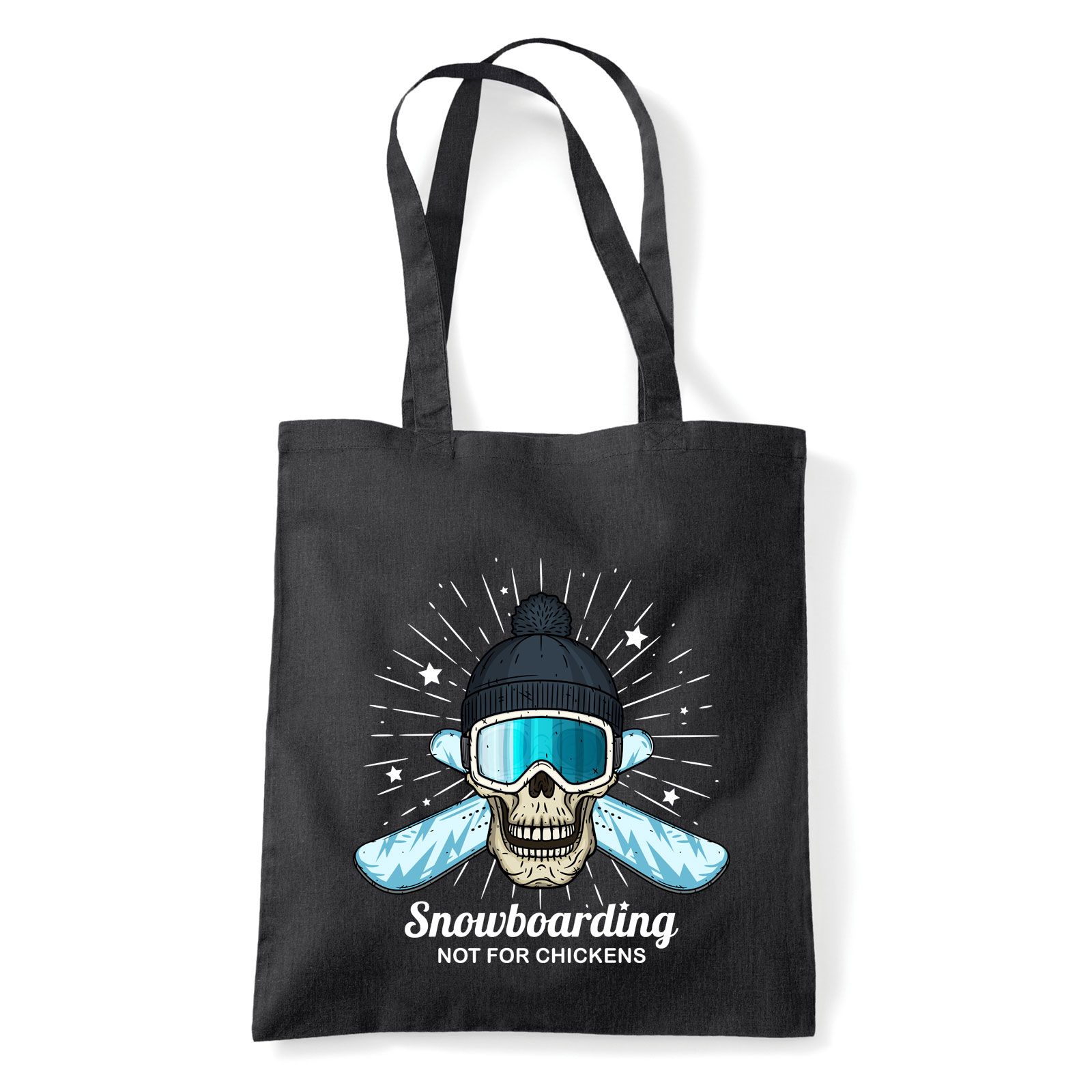 Snowboard Fekete Shopper Vászontáska
