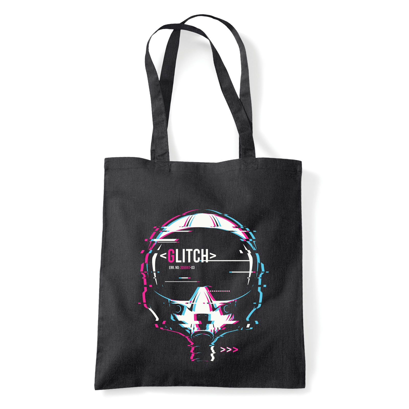 glitch gamer Fekete Shopper Vászontáska