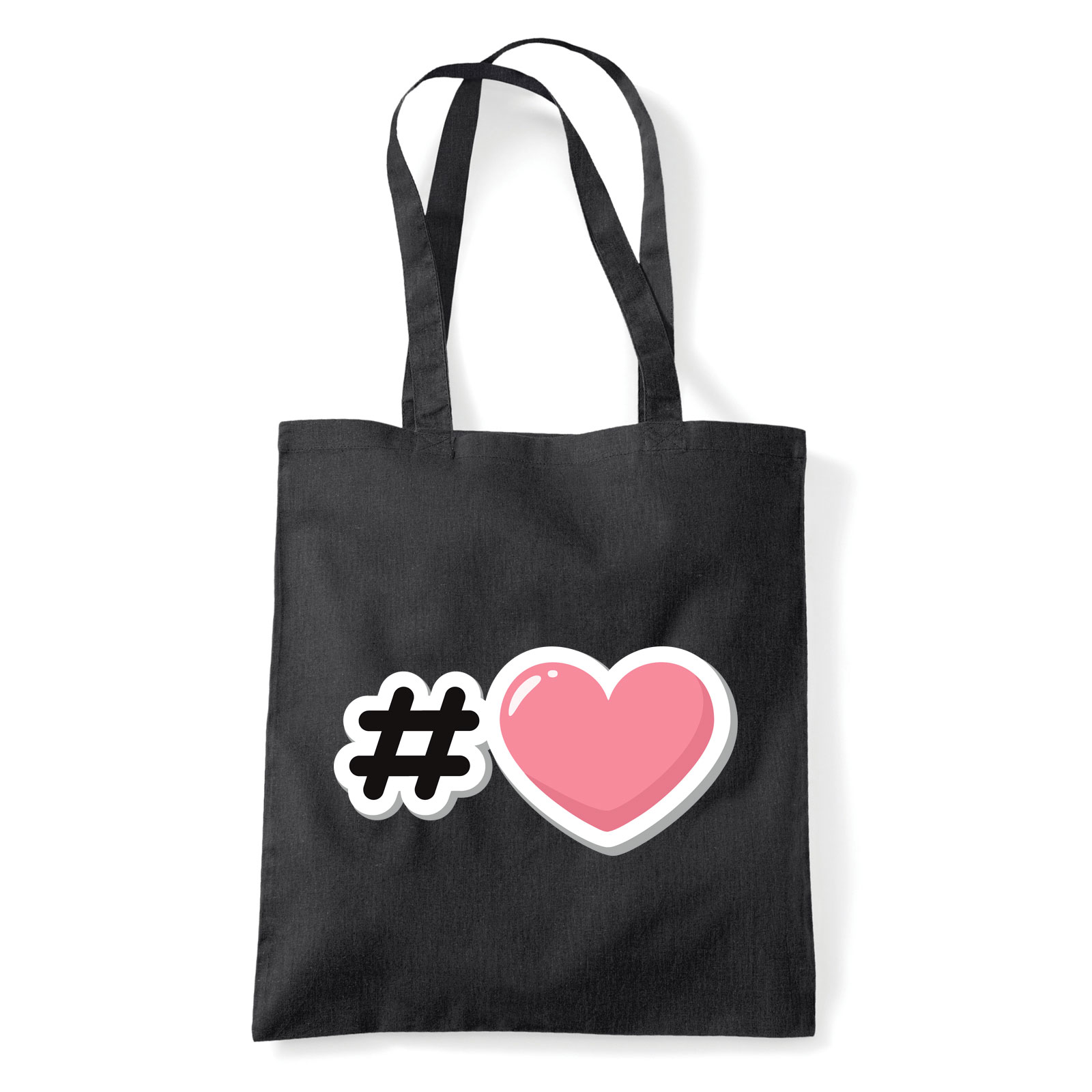 heart szív Fekete Shopper Vászontáska
