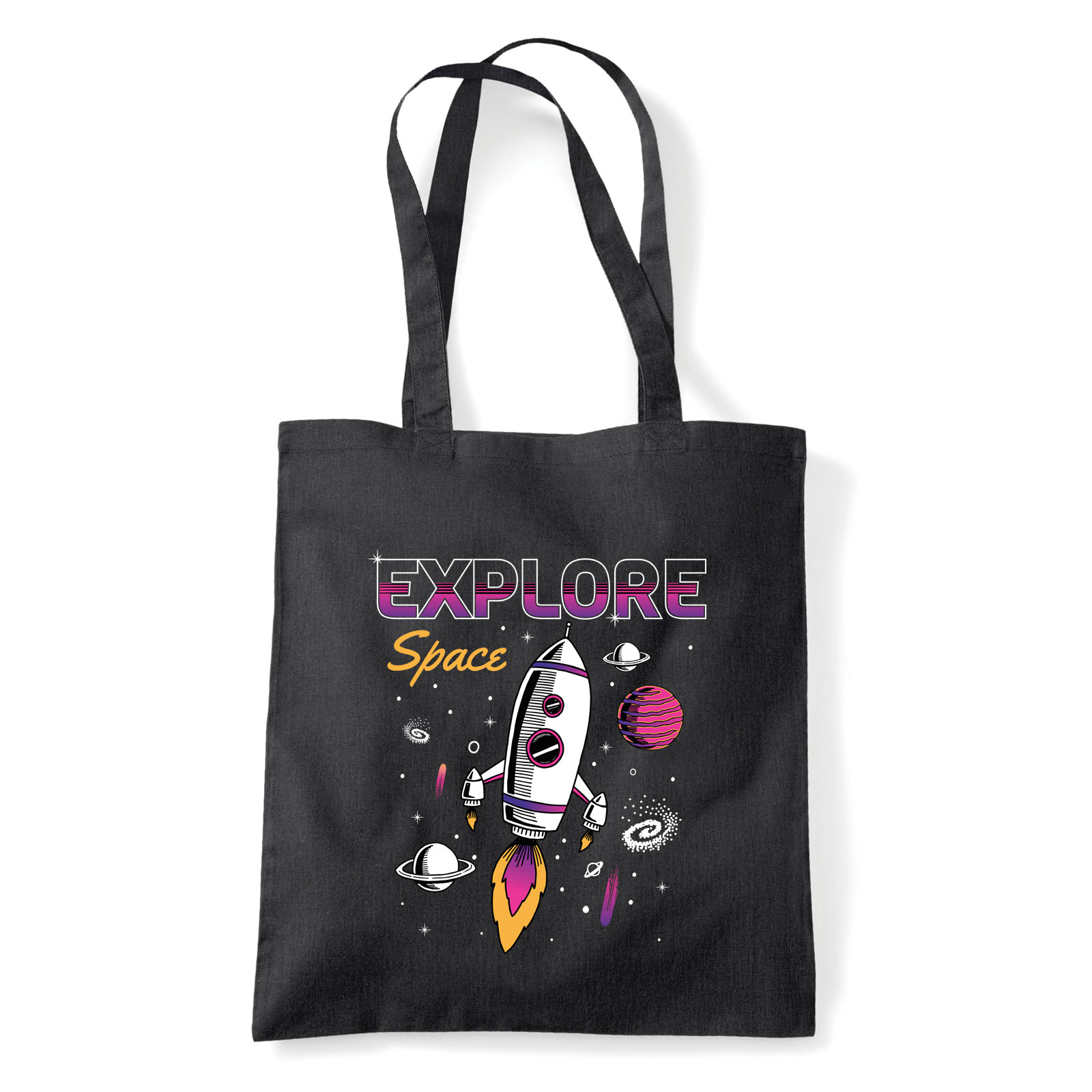 explore space űrhajó Fekete Shopper Vászontáska