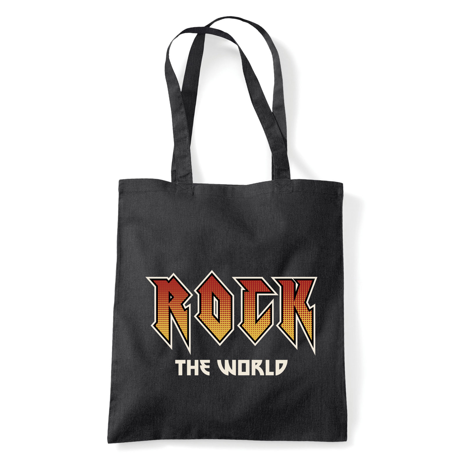 rock the world Fekete Shopper Vászontáska