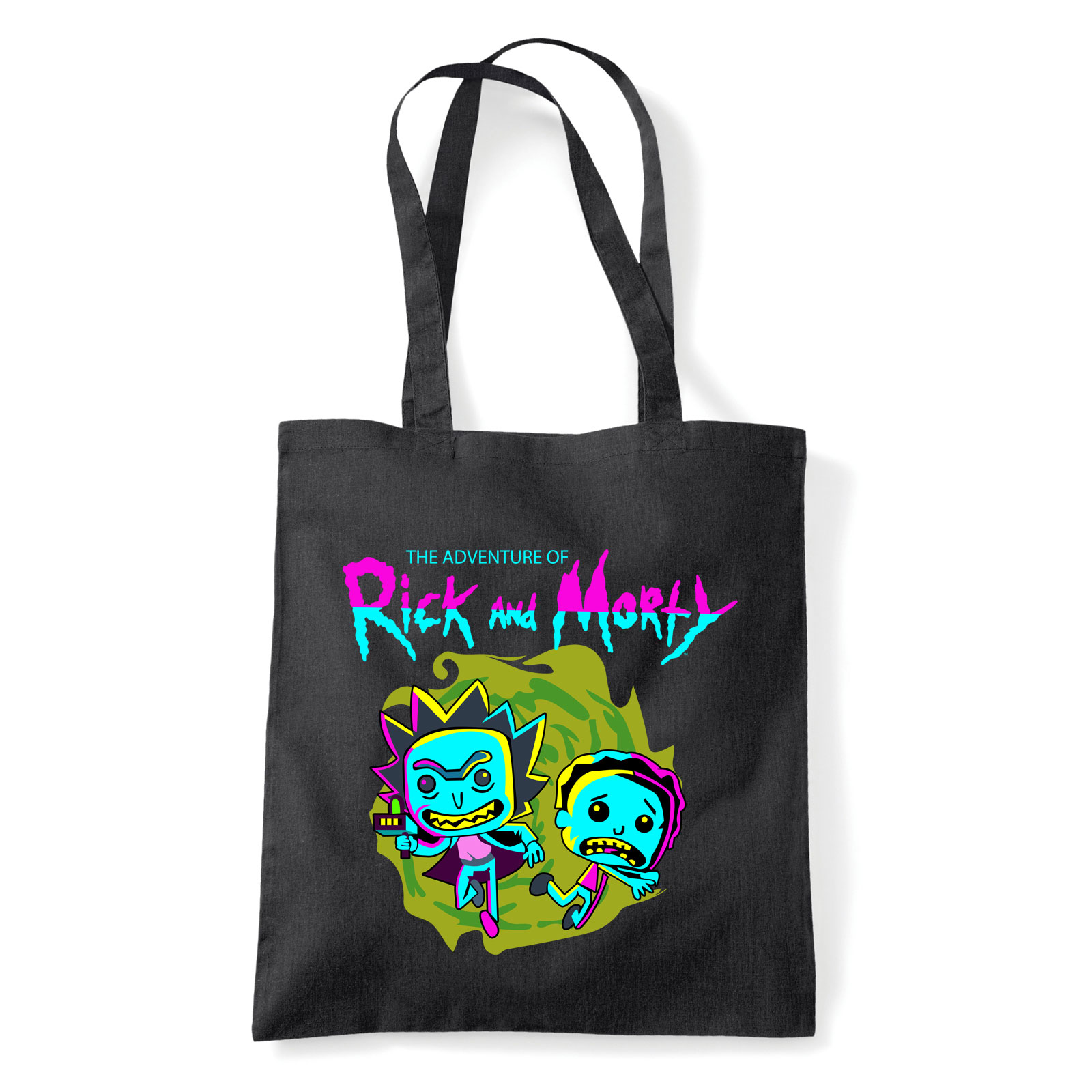 rick és morty Fekete Shopper Vászontáska