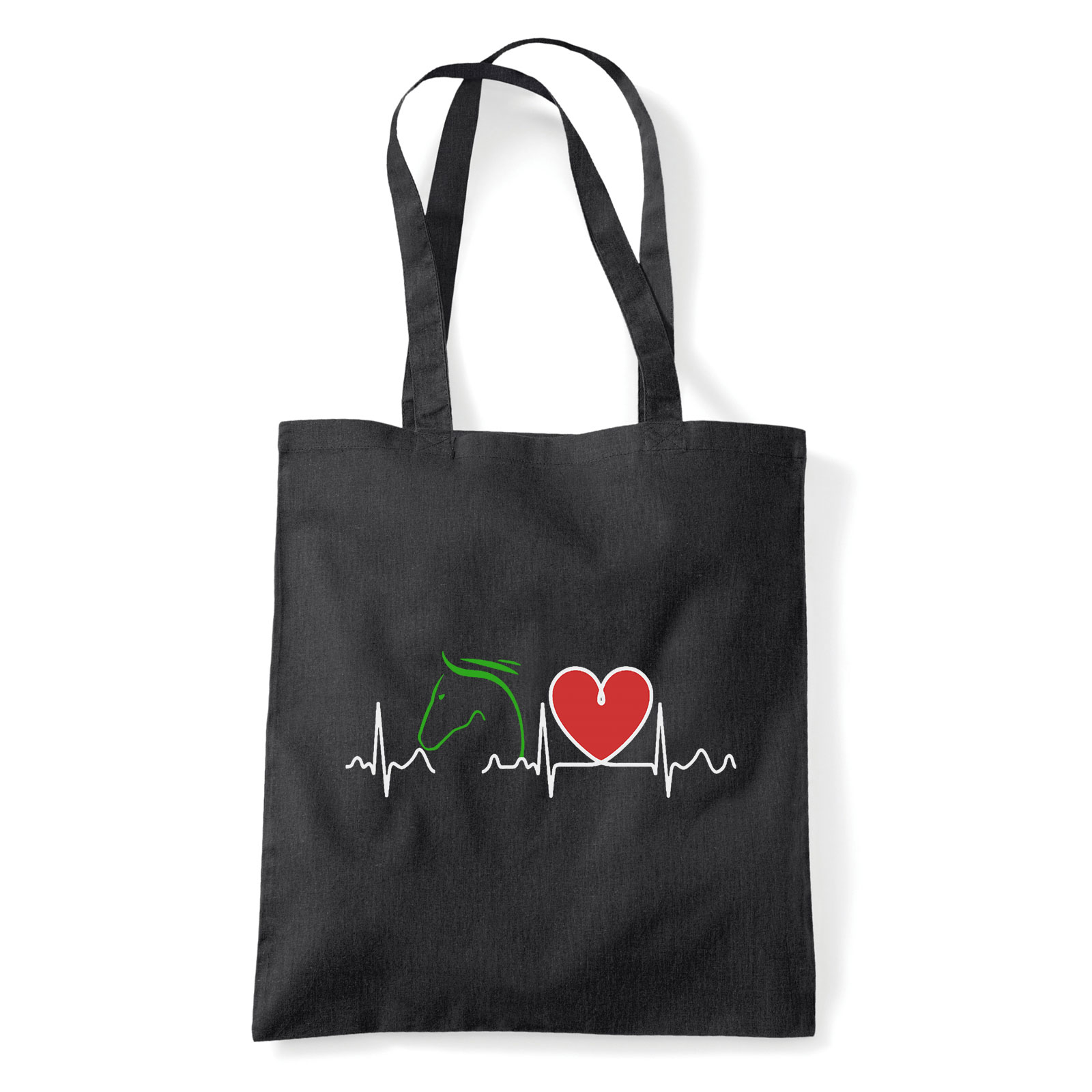 lovas szív lovak ló Fekete Shopper Vászontáska