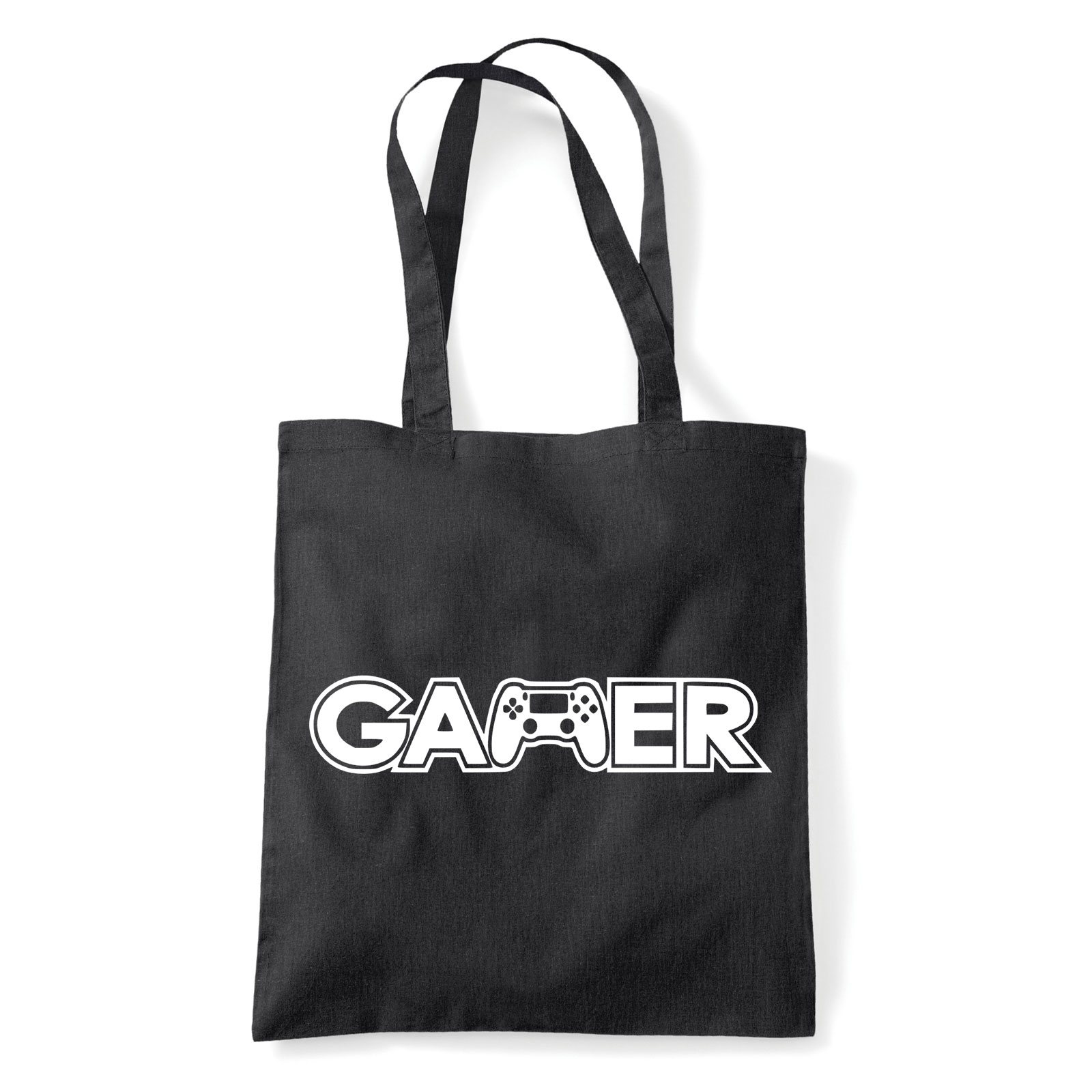 gamer joystick Fekete Shopper Vászontáska