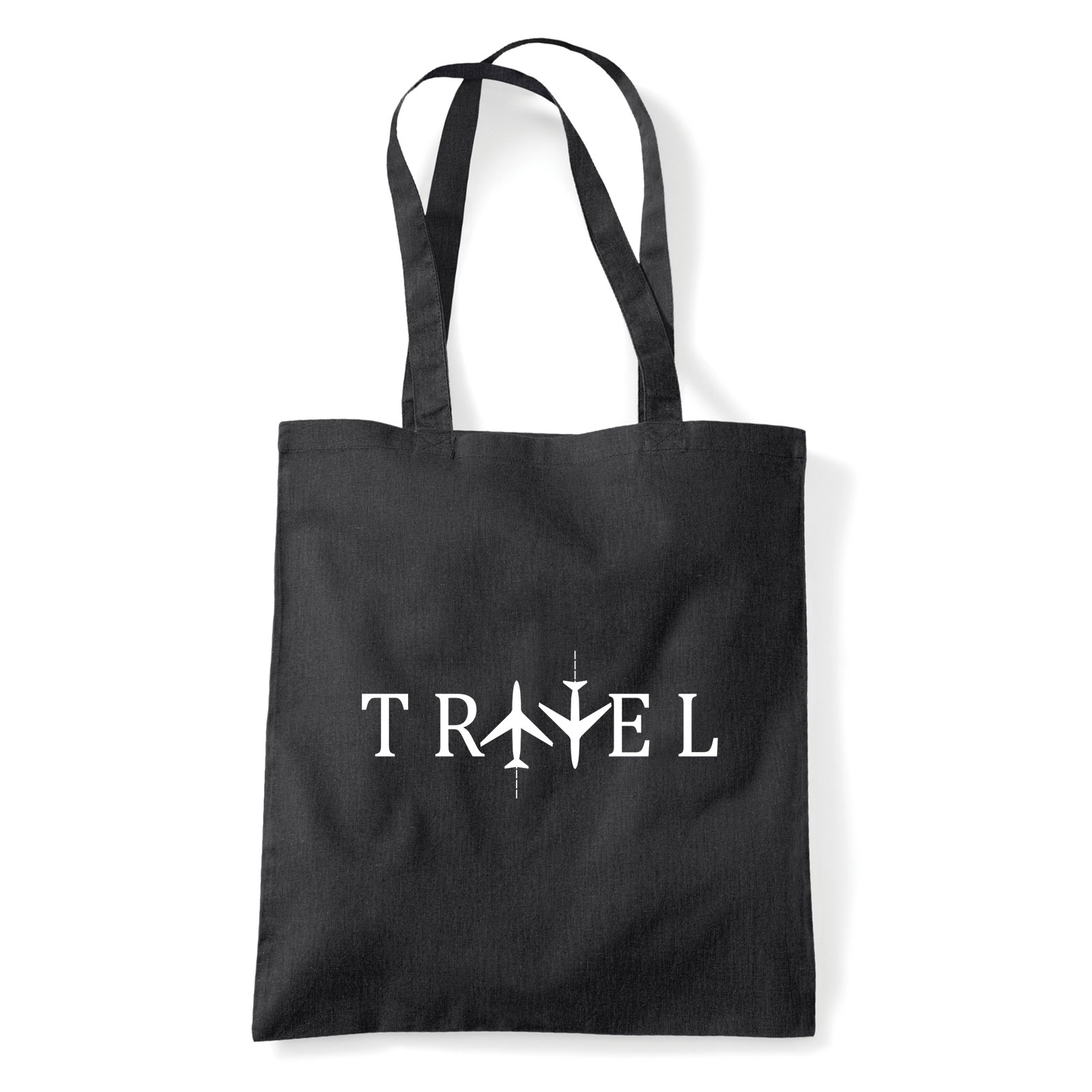 travel utazás utazni Fekete Shopper Vászontáska