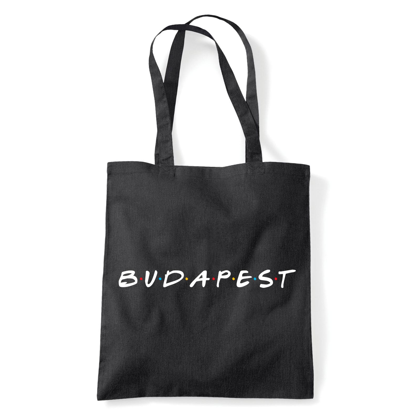 budapest Fekete Shopper Vászontáska