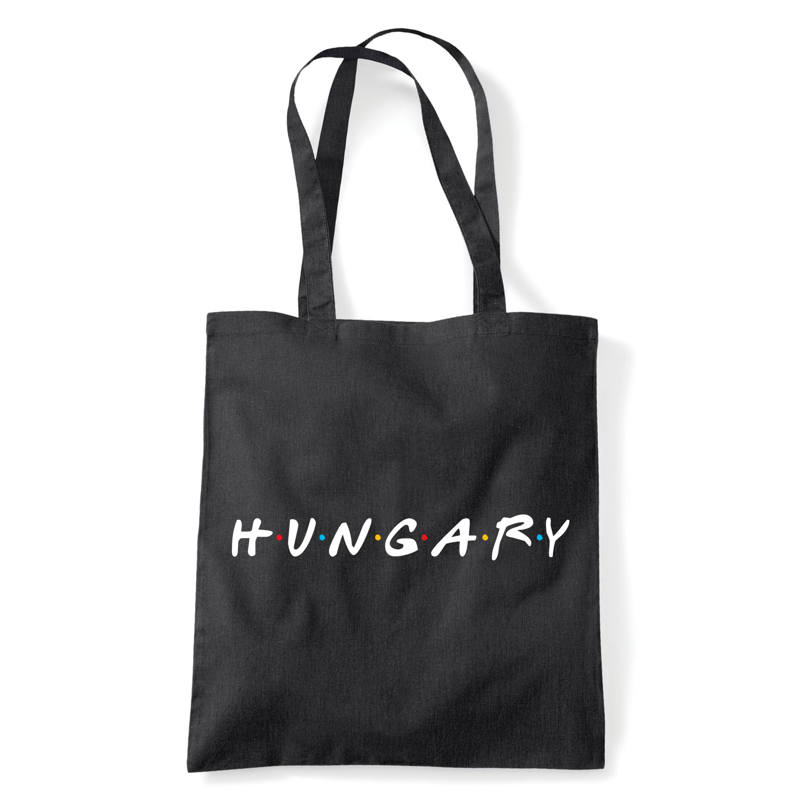 hungary magyarország Fekete Shopper Vászontáska