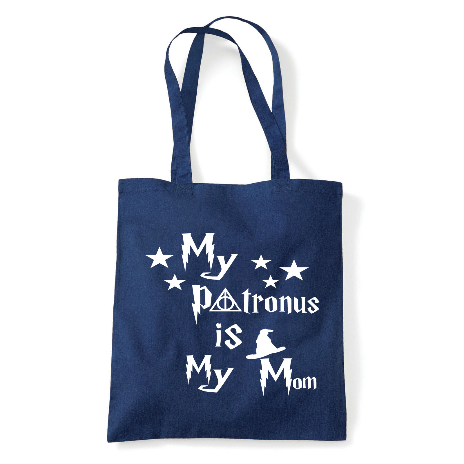 harry potter mom patrónus Sötétkék Shopper Vászontáska