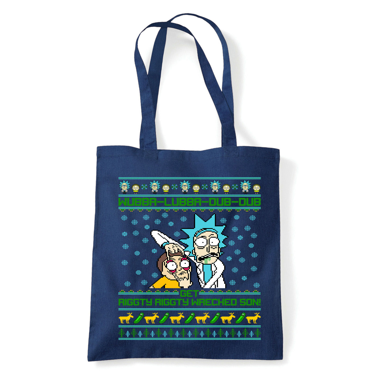 rick és morty Sötétkék Shopper Vászontáska