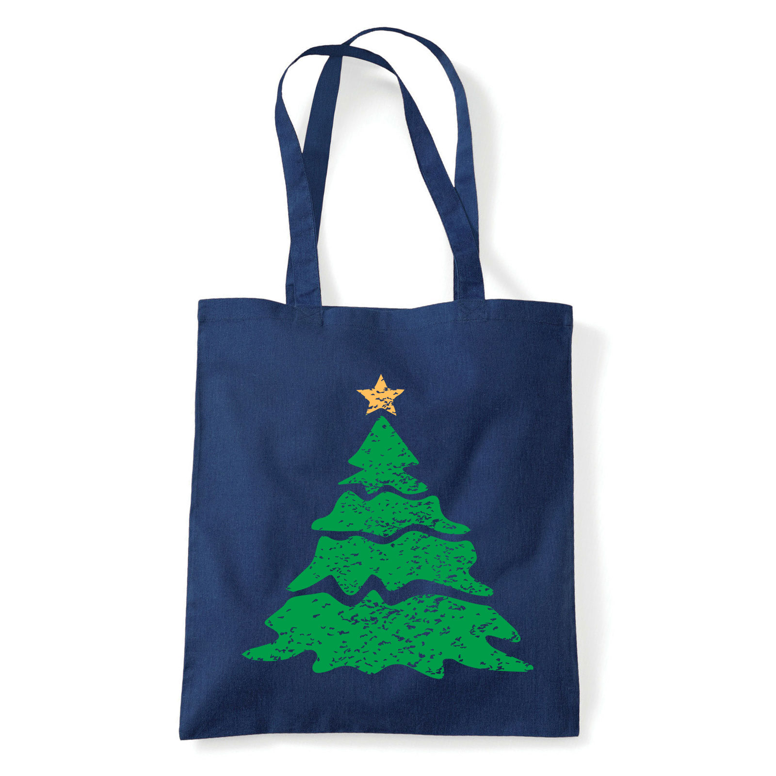 karácsony karácsonyfa Sötétkék Shopper Vászontáska