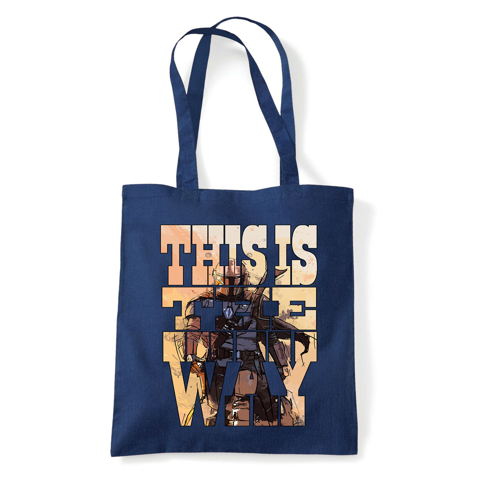 this is the way a mandalorian  Sötétkék Shopper Vászontáska