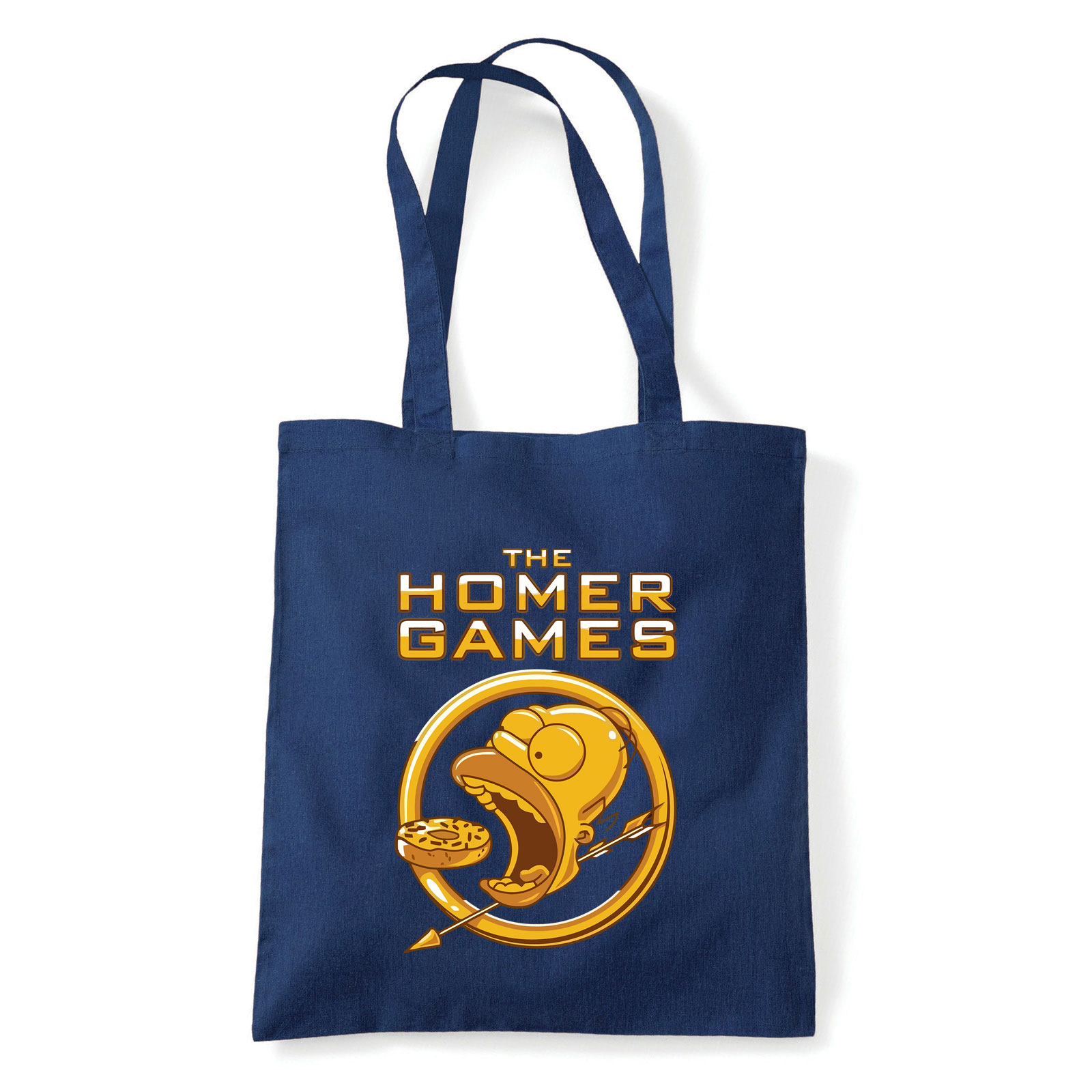 Homer Simpson Hunger Games fánk donut Sötétkék Shopper Vászontáska