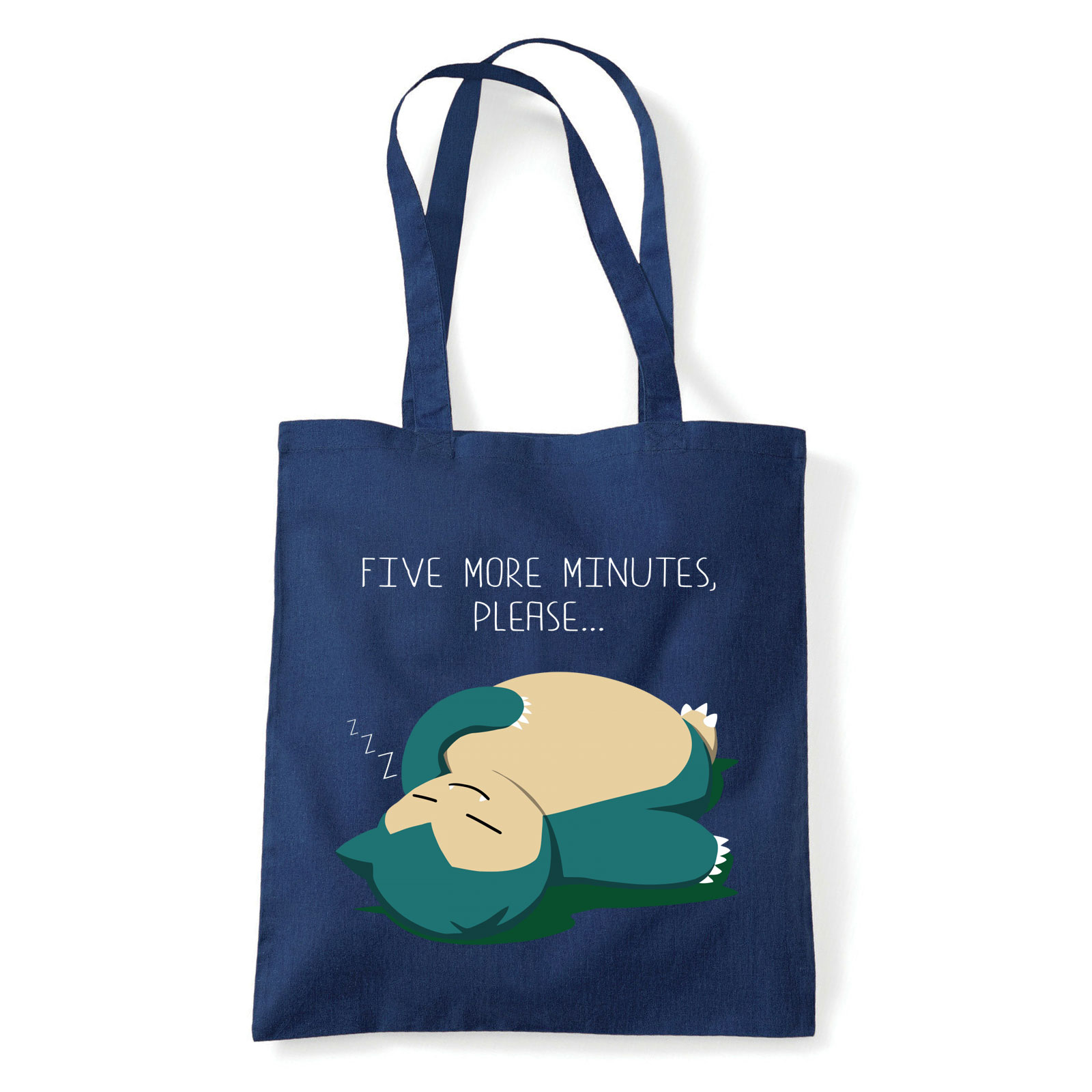 snorlax pokemon lusta alvós még öt perc Sötétkék Shopper Vászontáska
