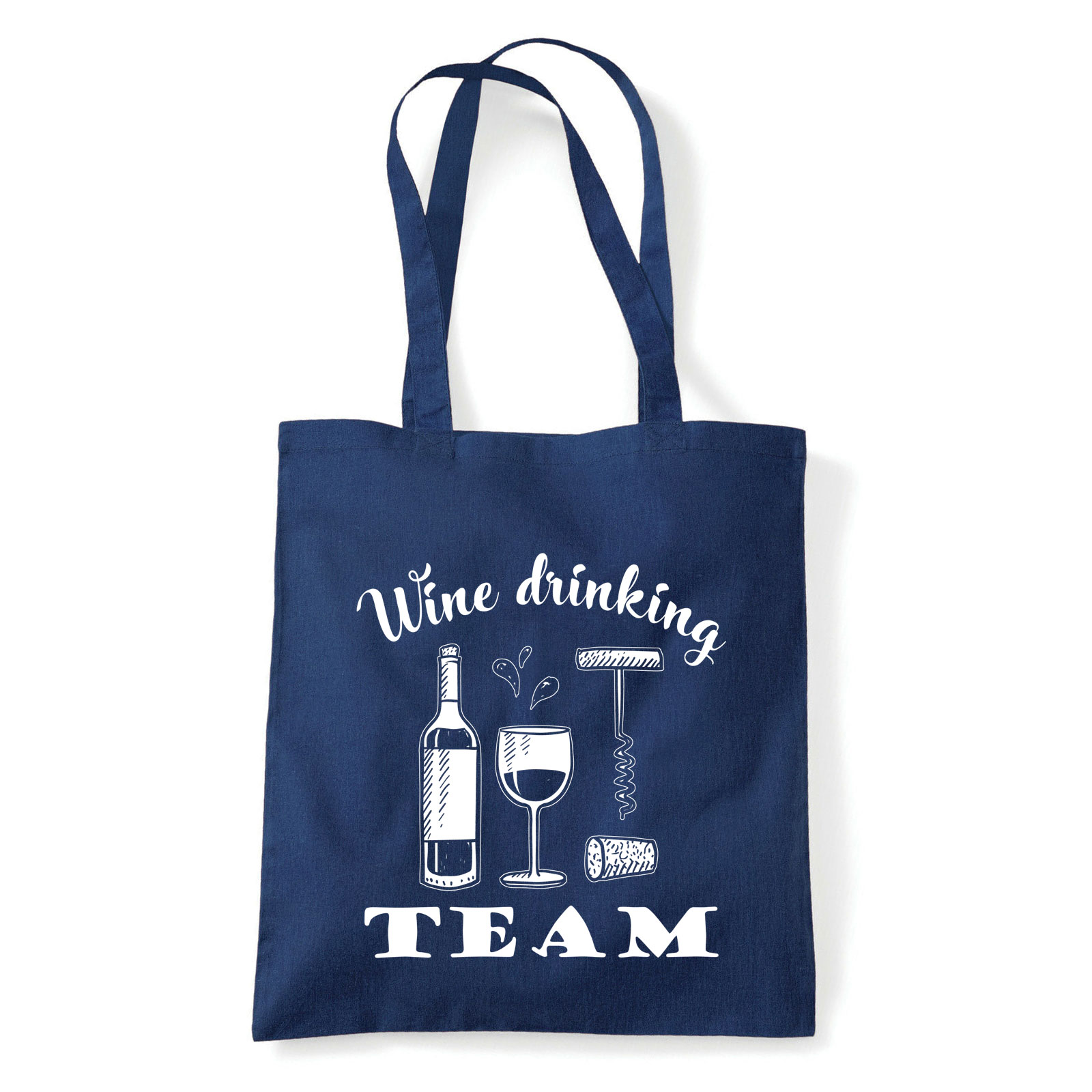 bor wine Sötétkék Shopper Vászontáska